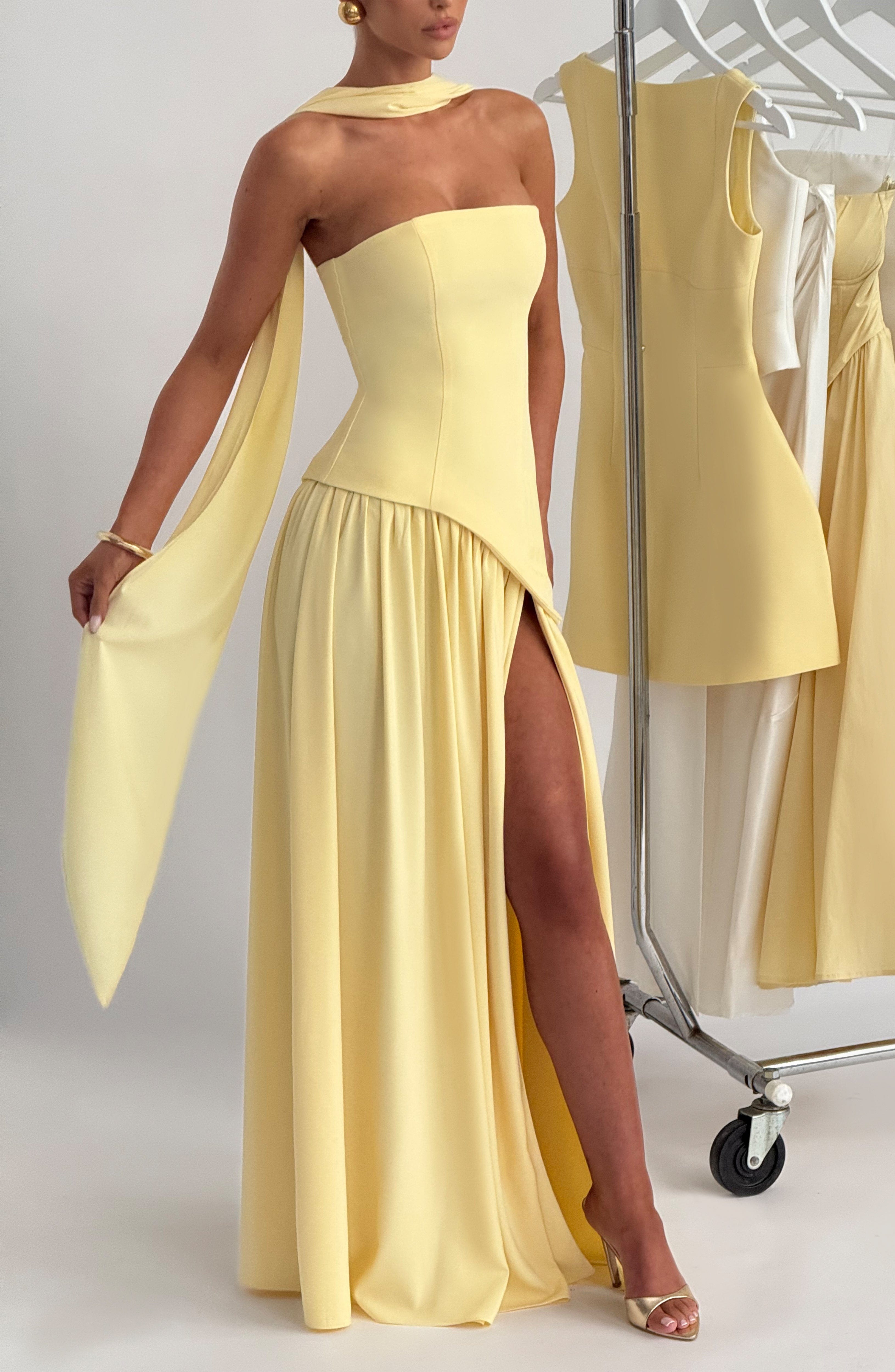 Maliyah Maxi Elbise - Limon Sarısı