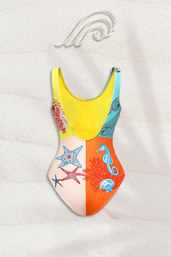 Mavis Ocean Print Swimsuit