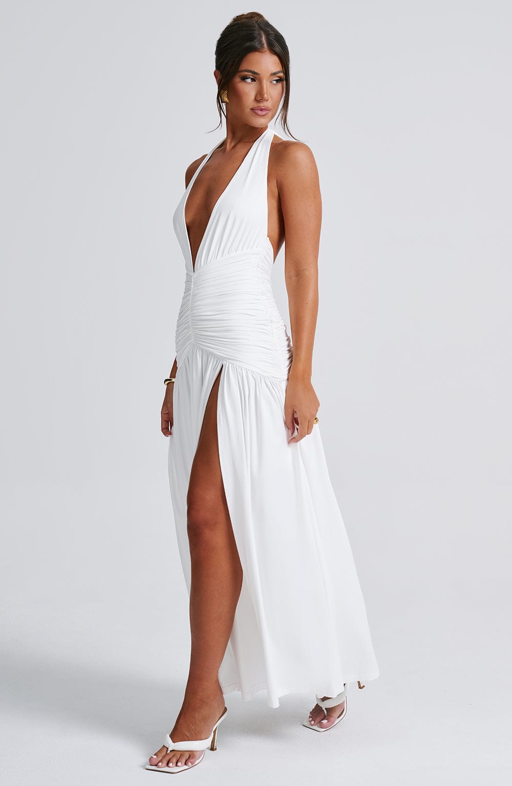 Melania Maxi Pareo Dress - White