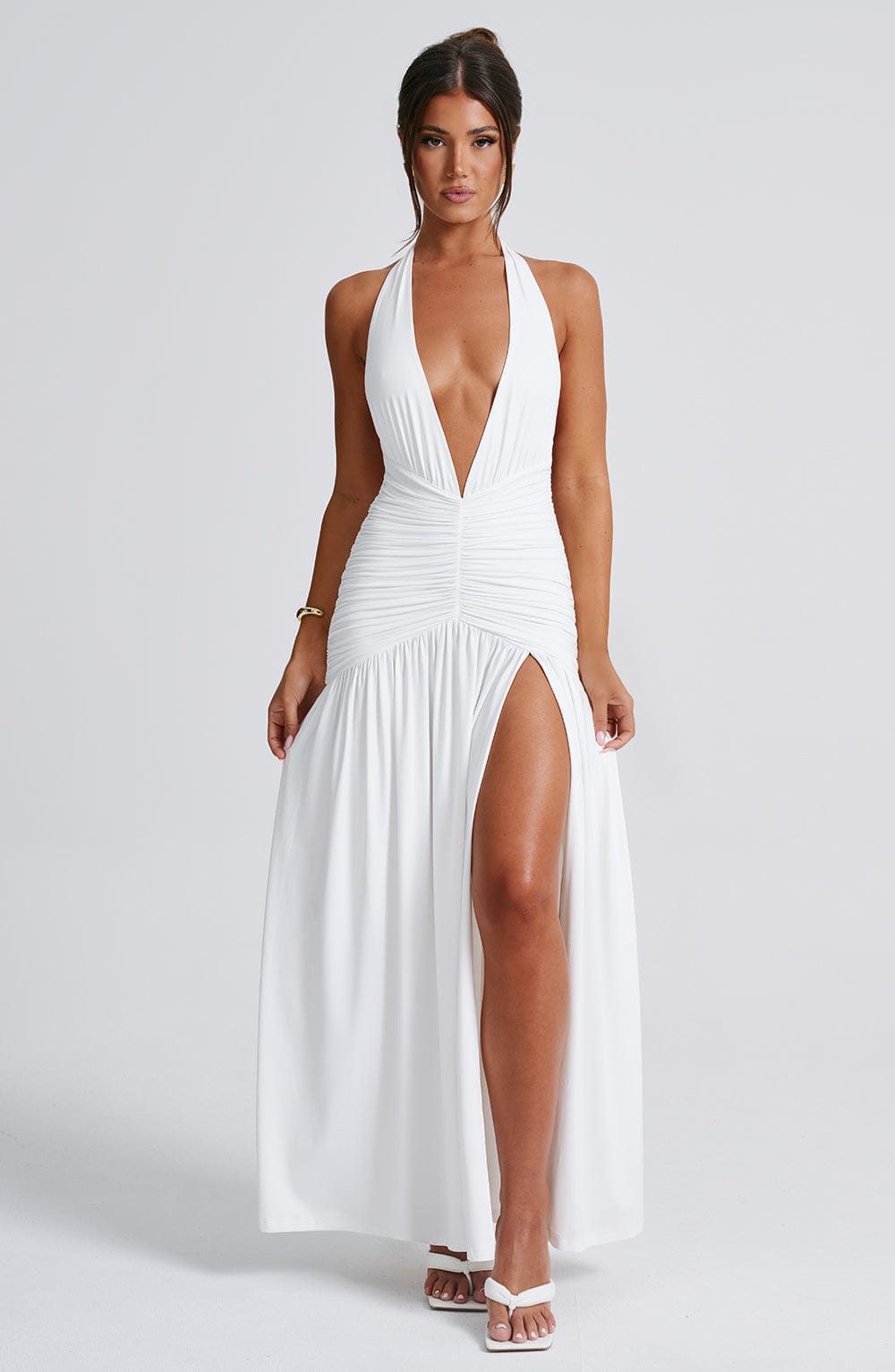 Melania Maxi Pareo Dress - White