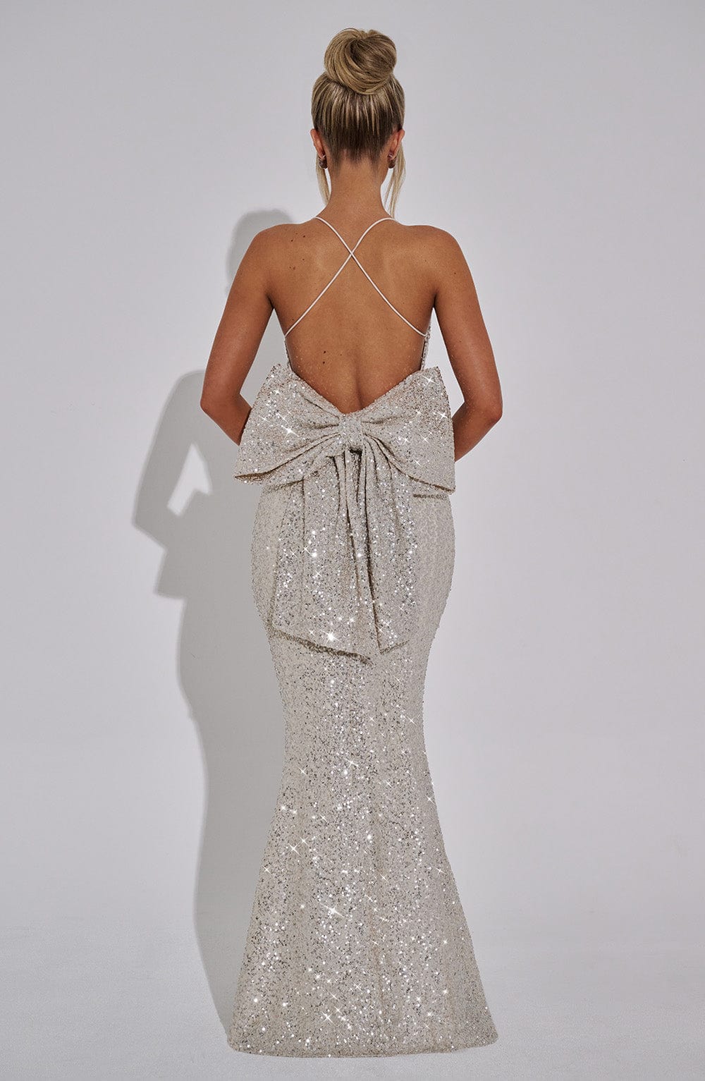 Meridith Maxi Dress - Silver