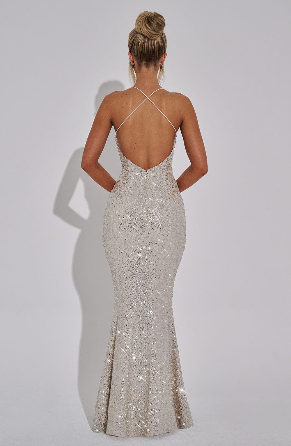 Meridith Maxi Dress - Silver