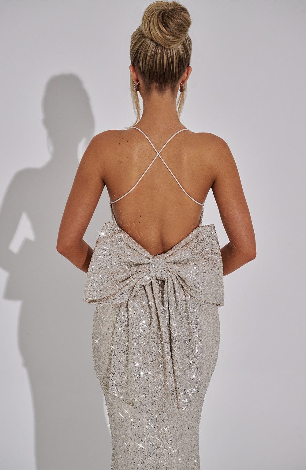 Meridith Maxi Dress - Silver
