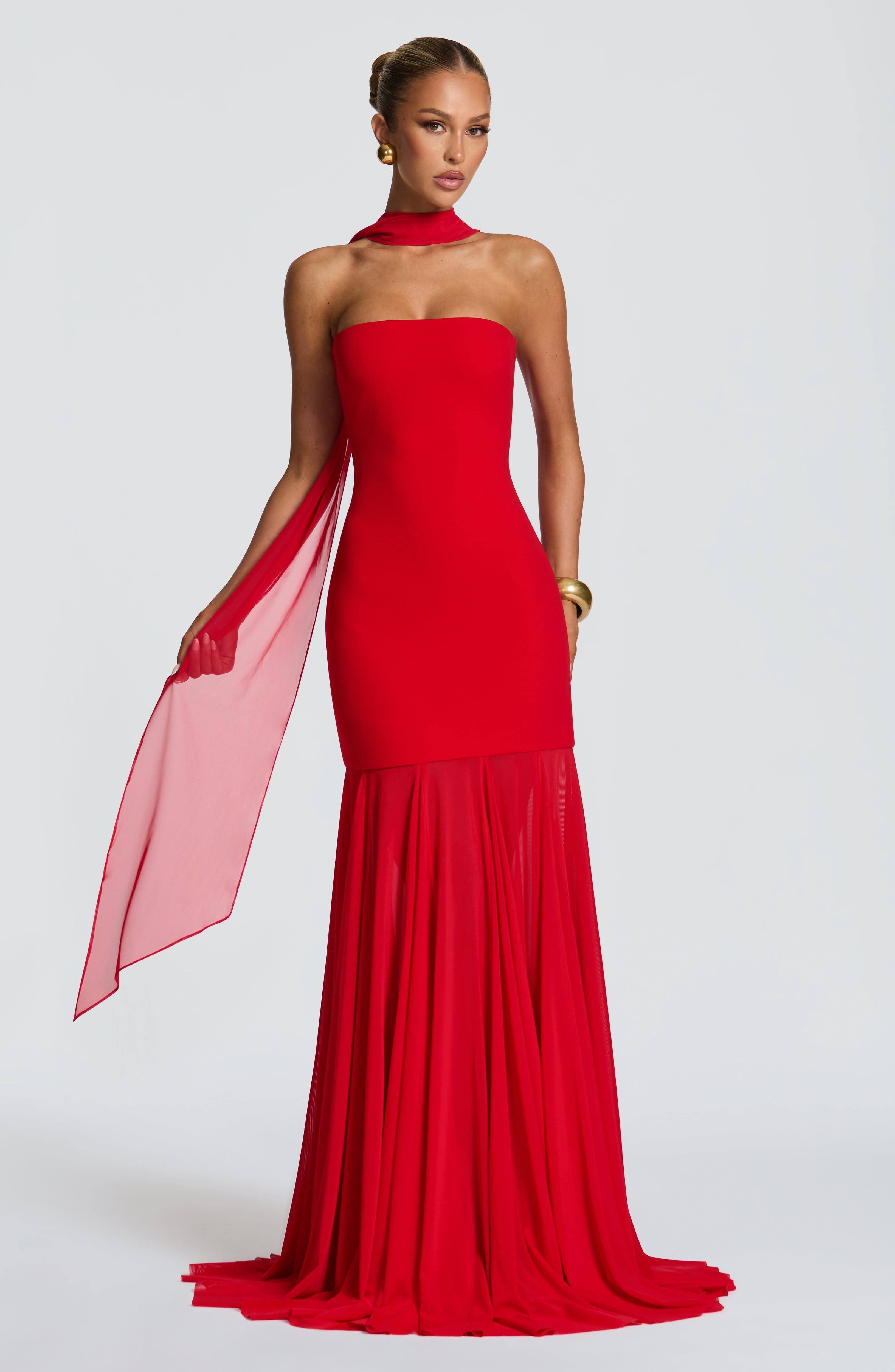 Merritt Maxikleid - Rot