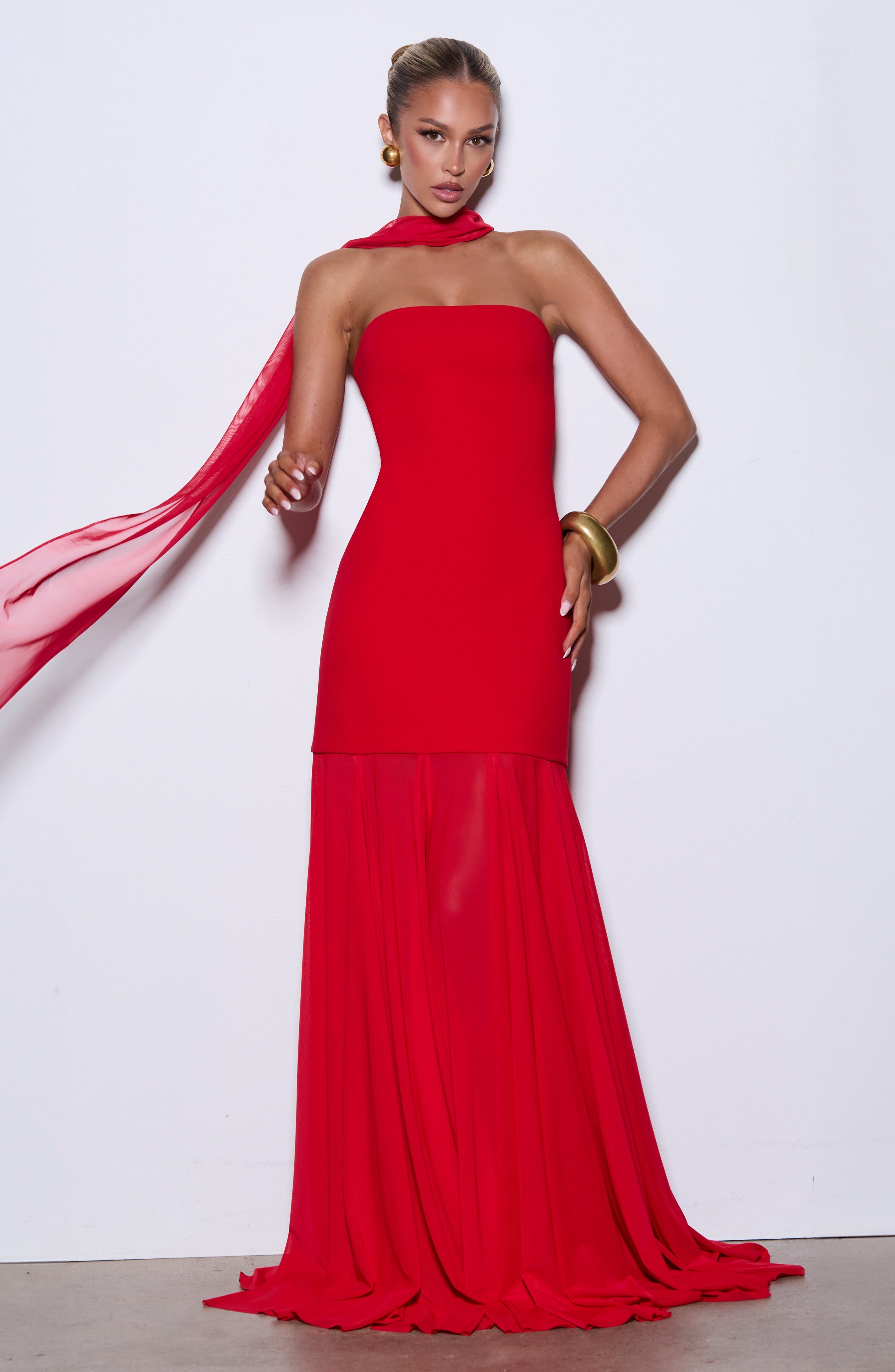 Merritt Maxikleid - Rot