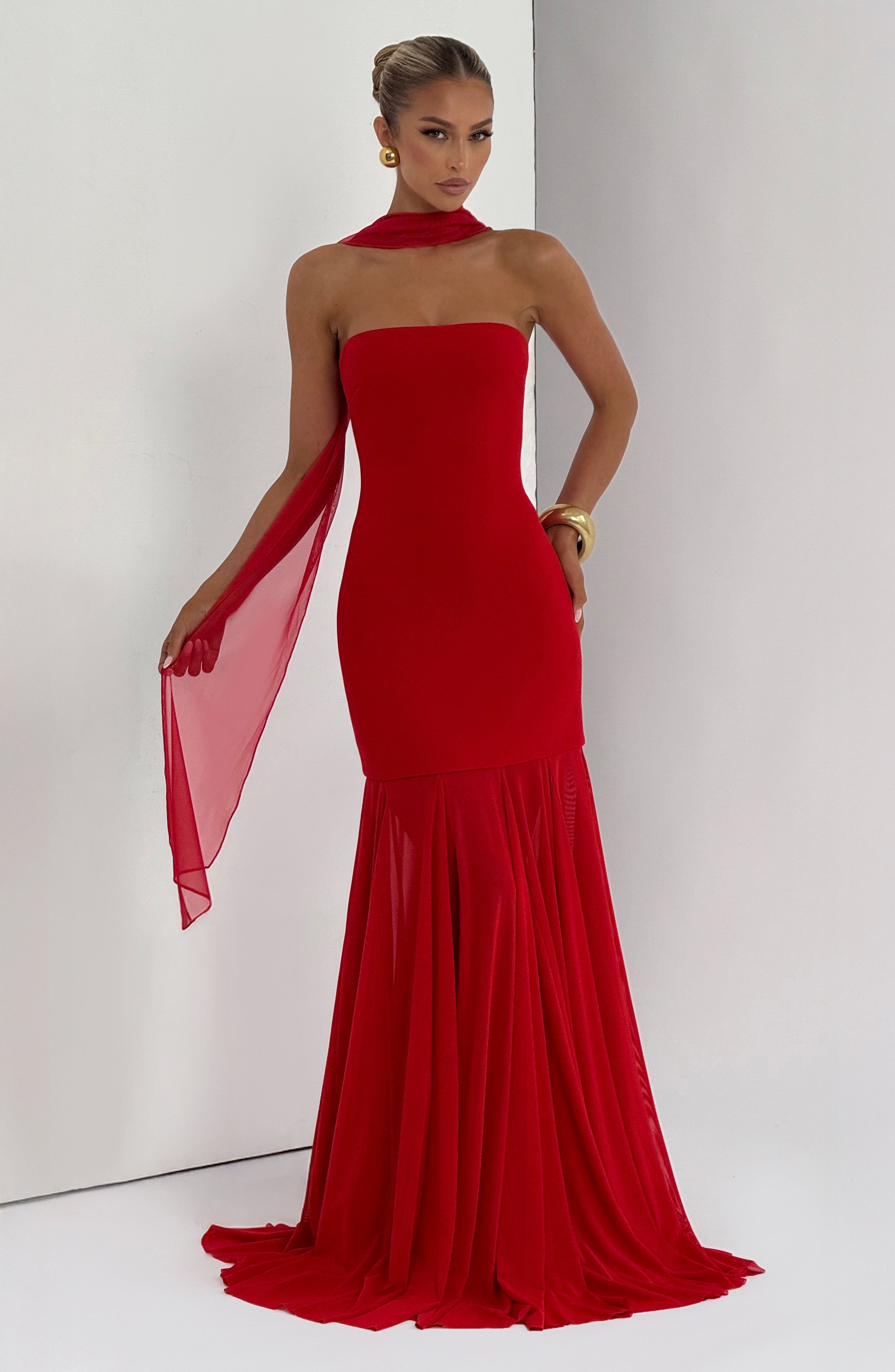 Merritt Maxikleid - Rot
