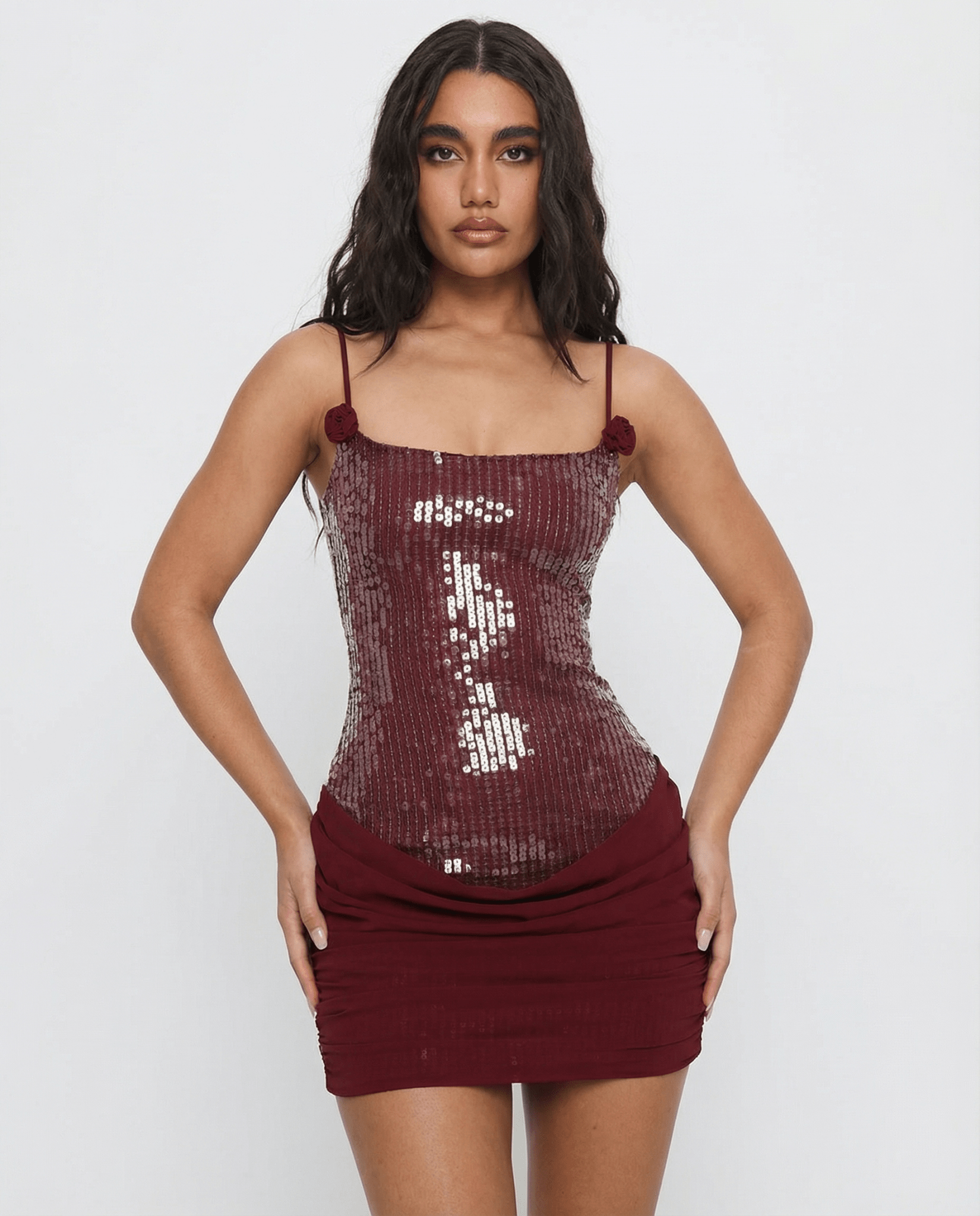 Saffron Mini Elbise- Pembe