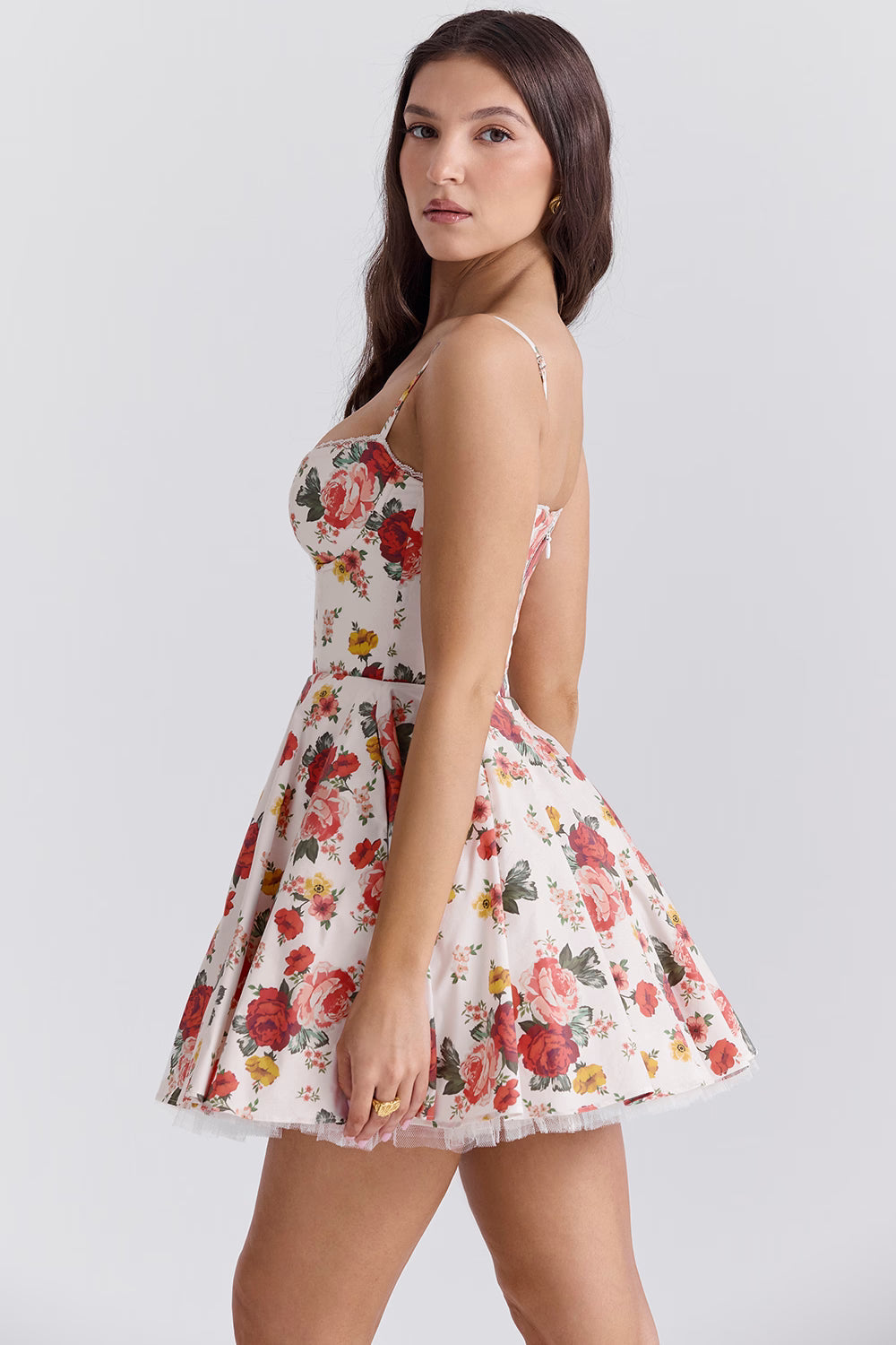 Minimoiselle Vintage Krem Tül Mini Elbise