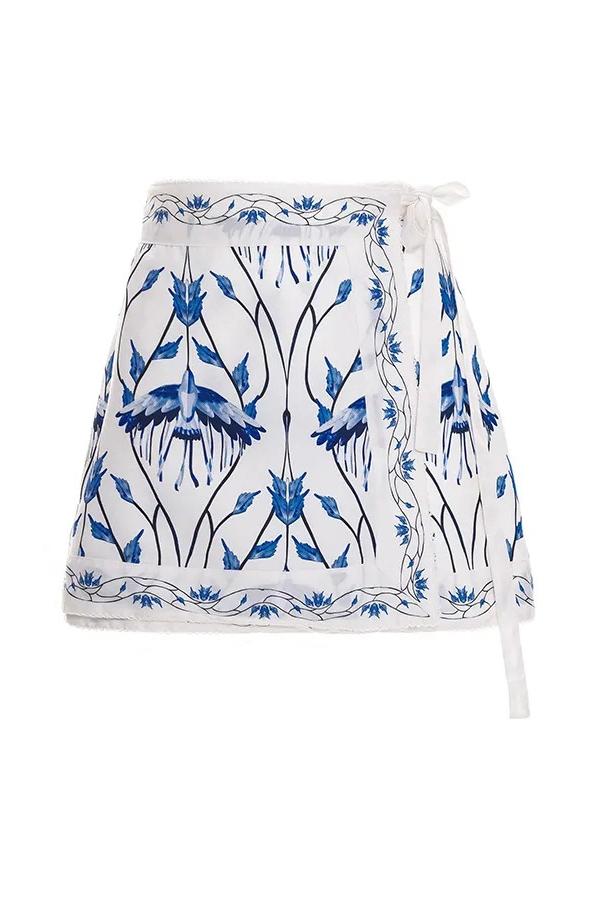 Miriam Printed Three-Piece Bikini Set