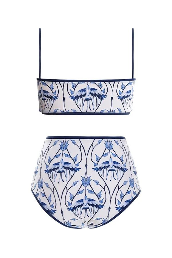 Miriam Printed Three-Piece Bikini Set