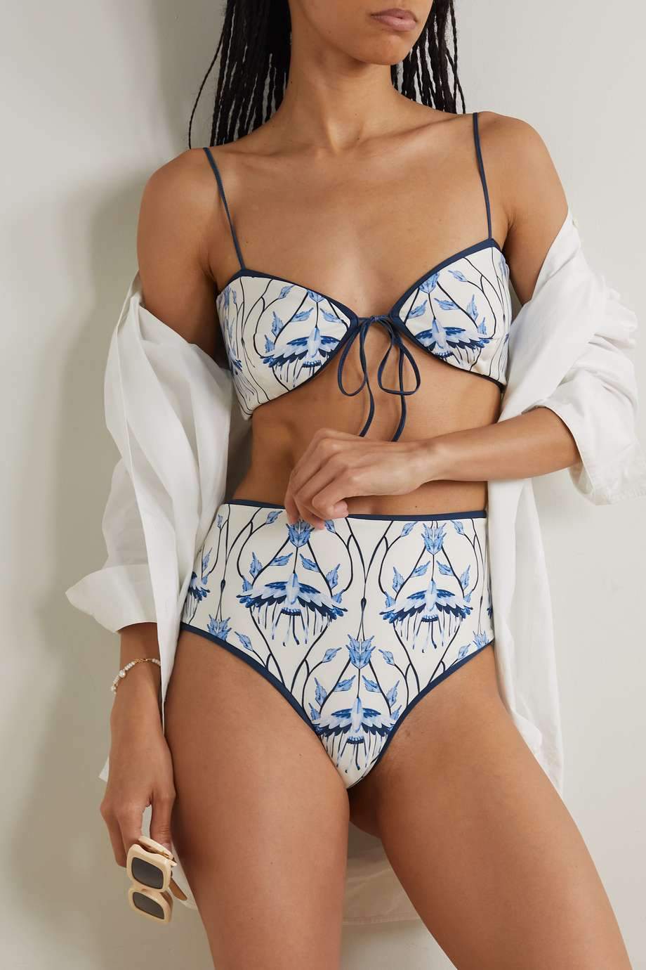 Miriam Printed Three-Piece Bikini Set