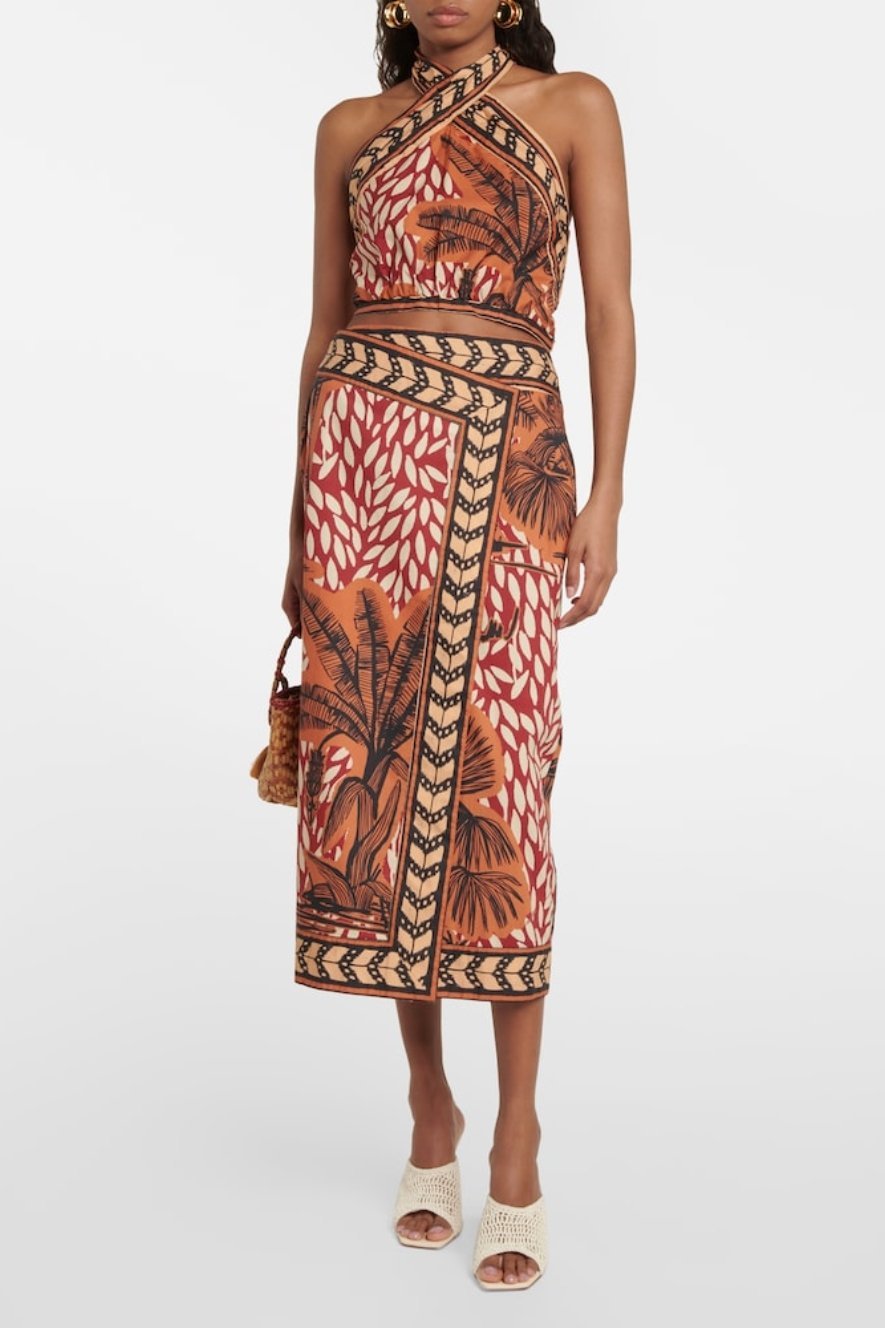 Moira Printed Three-Piece Bikini Set