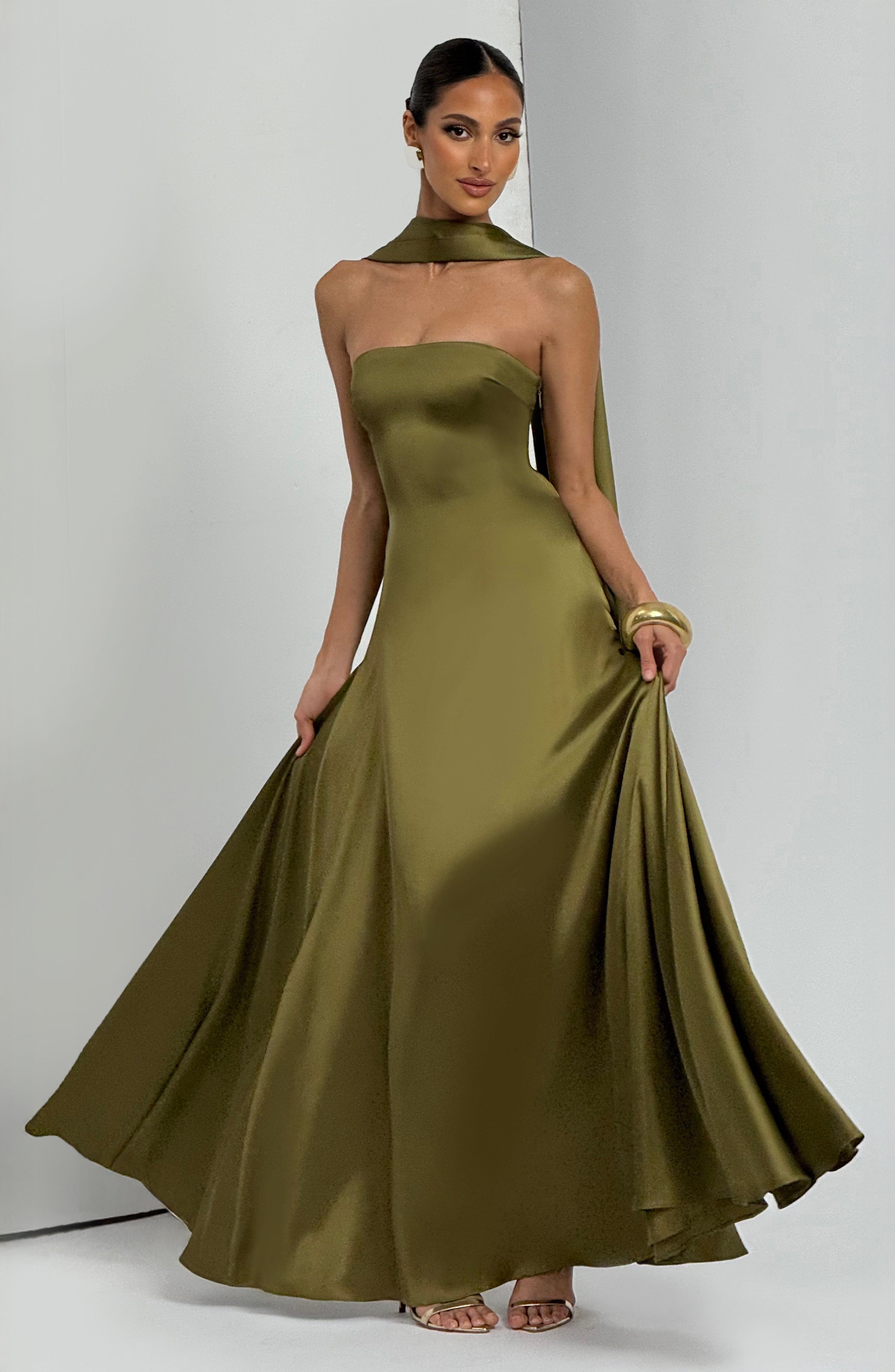 Morven Maxi Dress - Dark Olive Green