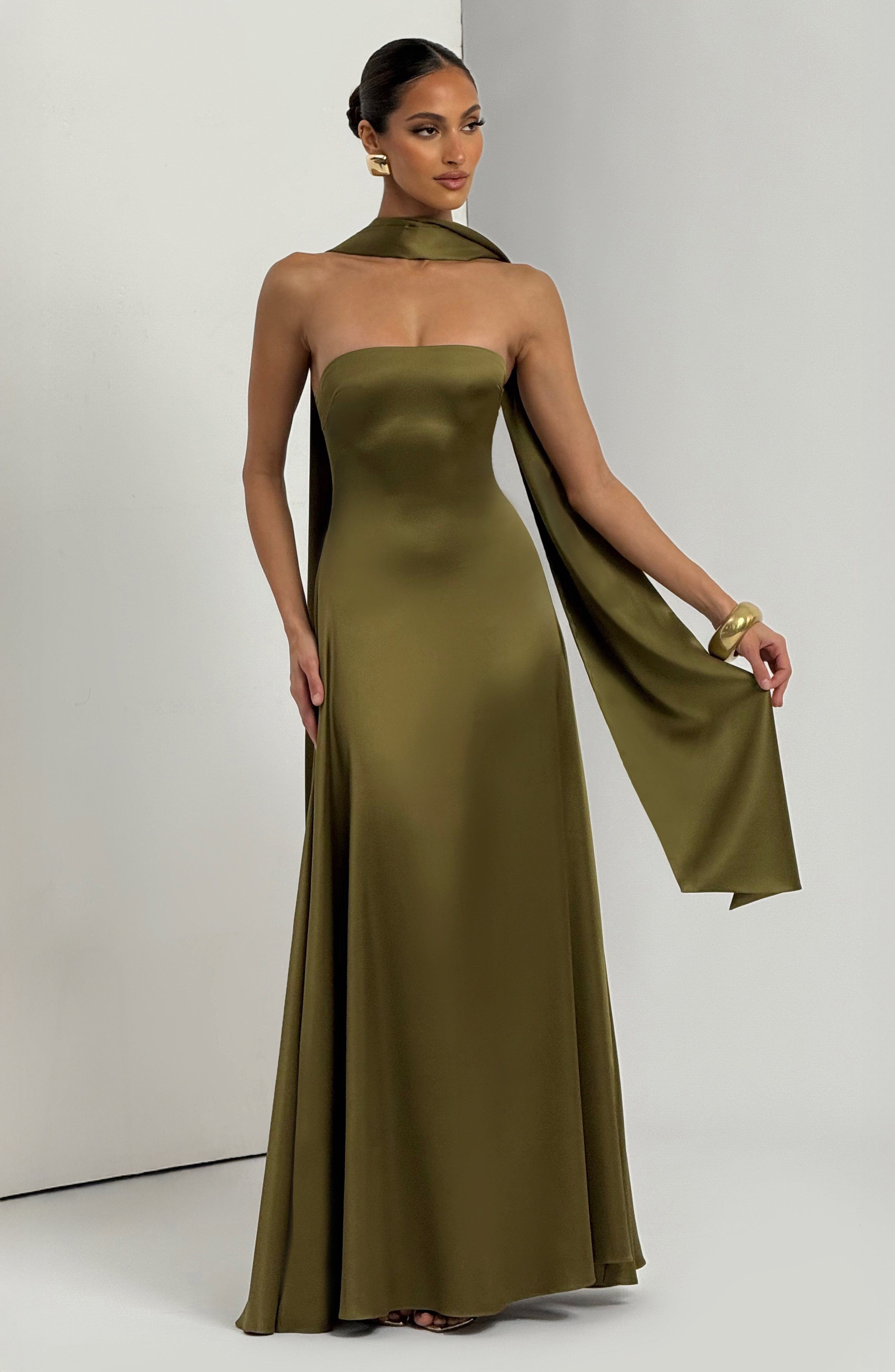 Morven Maxi Dress - Dark Olive Green