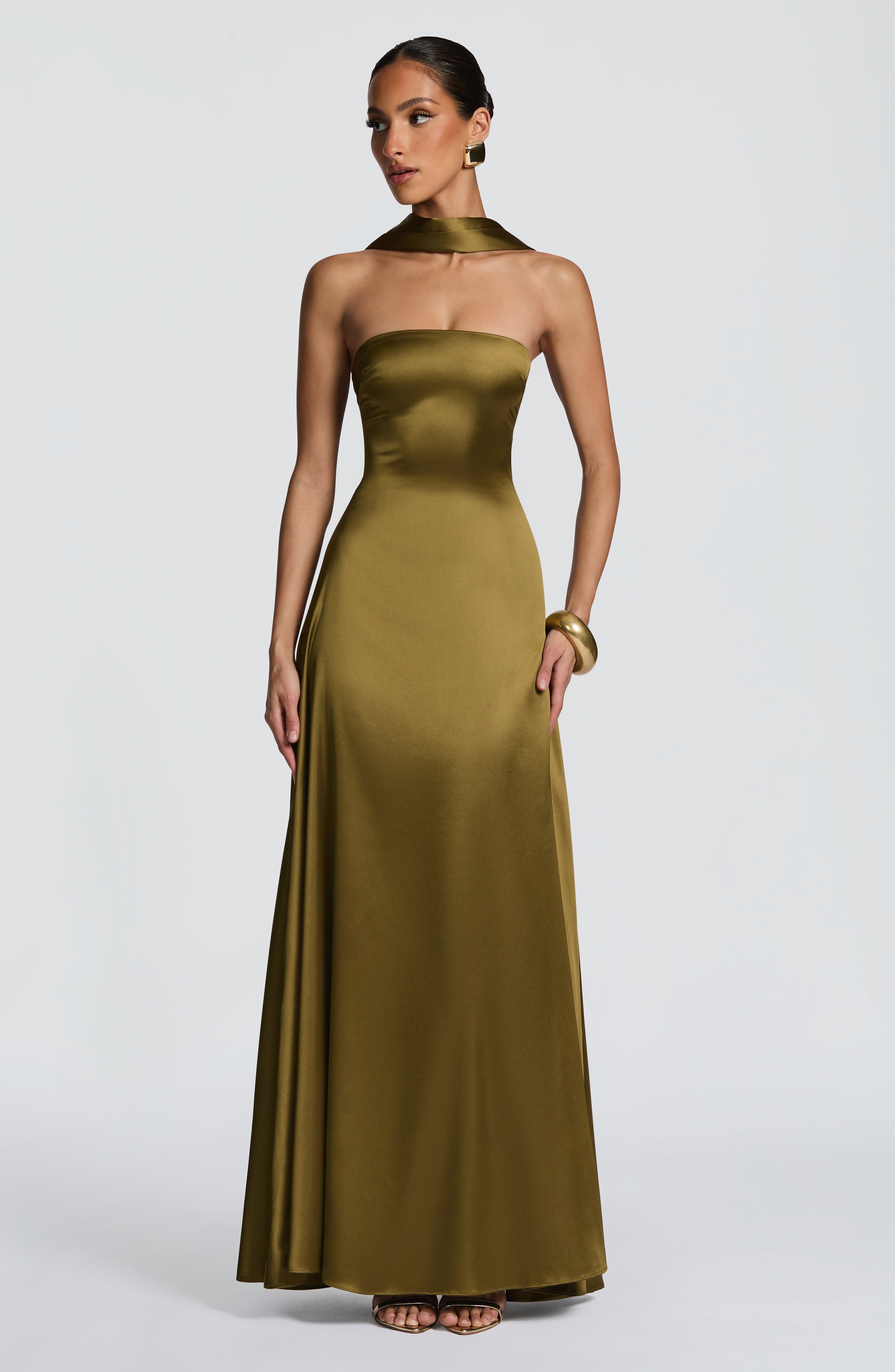 Morven Maxi Dress - Dark Olive Green
