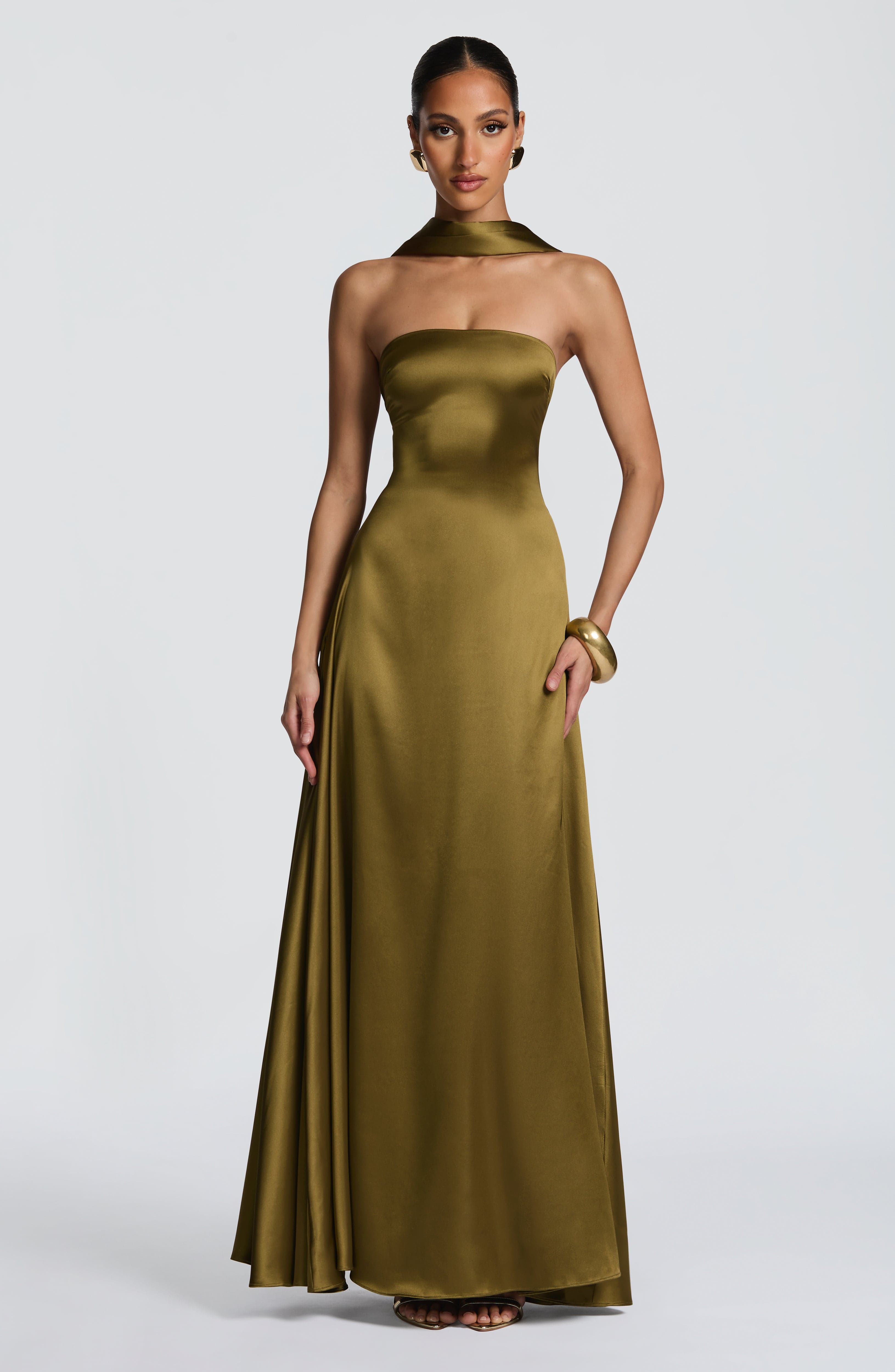 Morven Maxi Dress - Dark Olive Green
