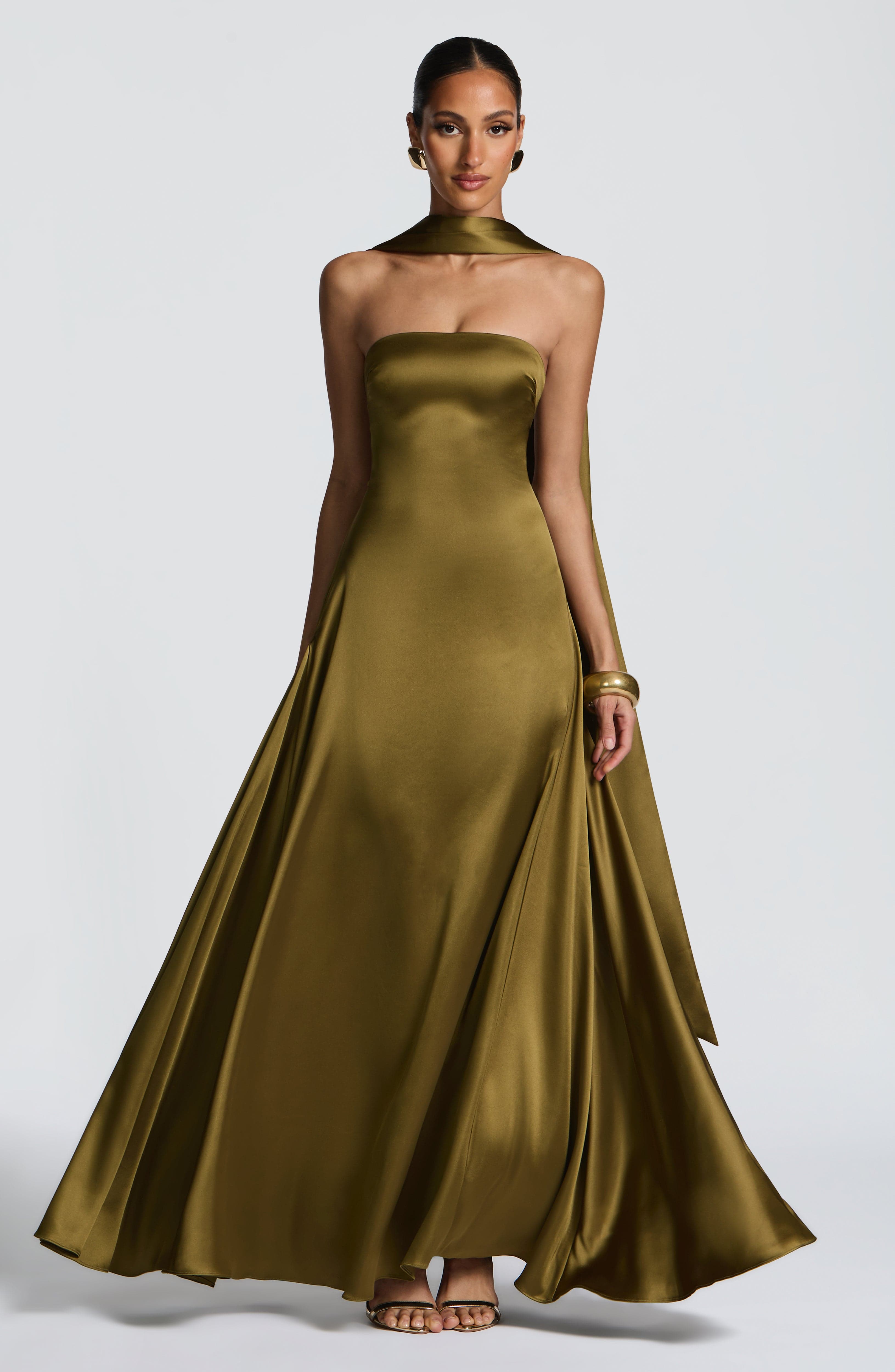 Morven Maxi Dress - Dark Olive Green