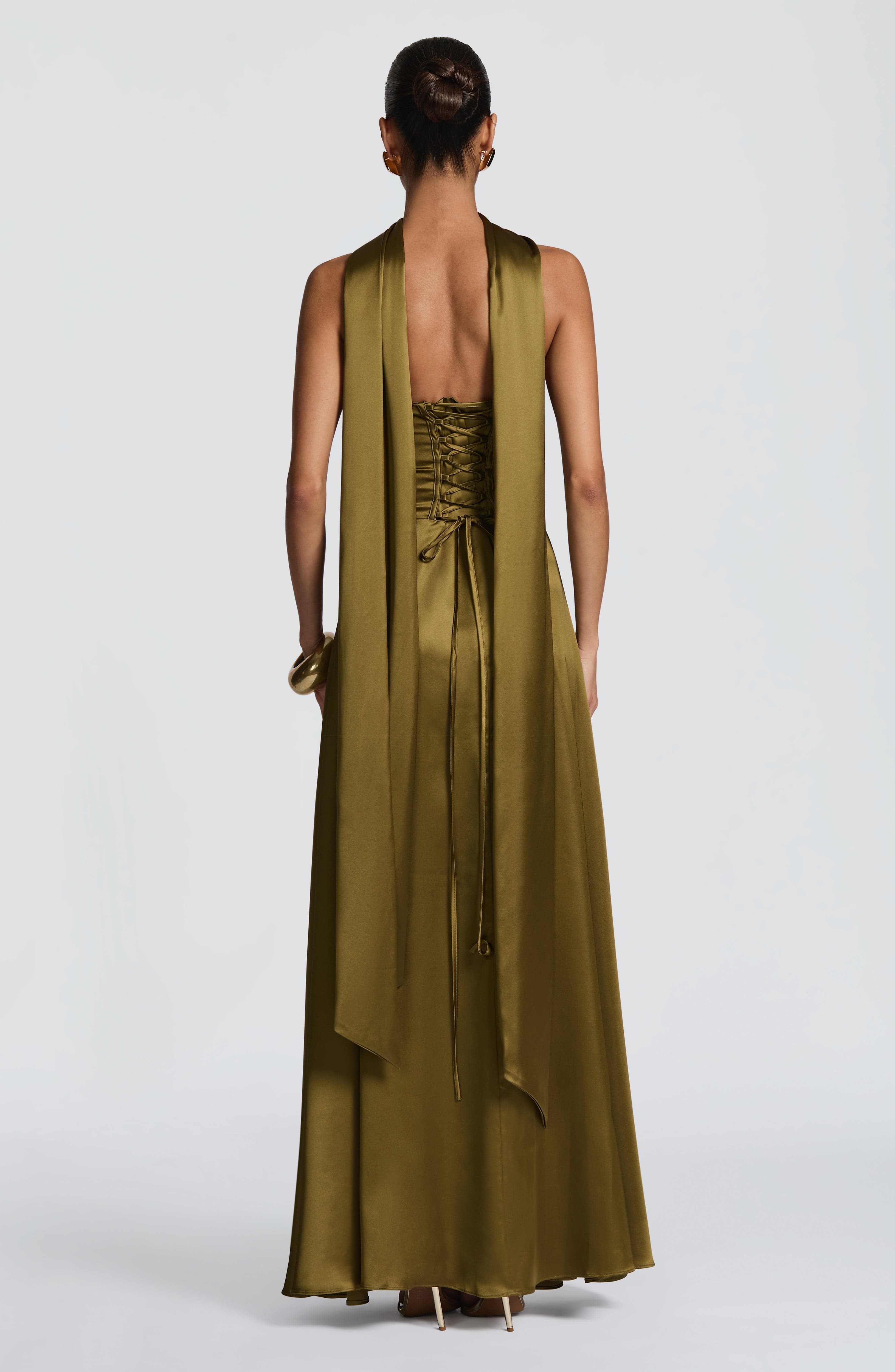 Morven Maxi Dress - Dark Olive Green