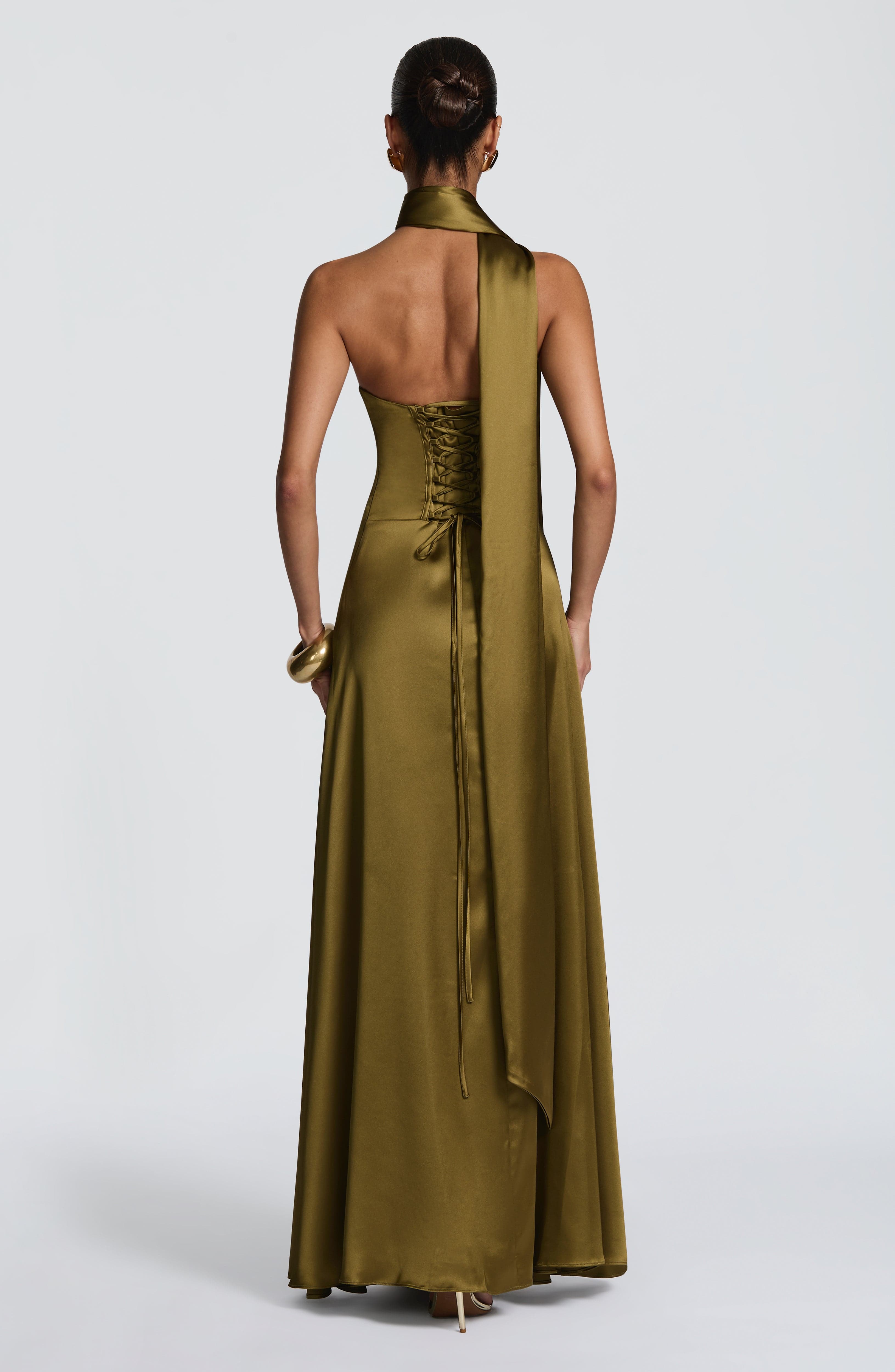 Morven Maxi Dress - Dark Olive Green