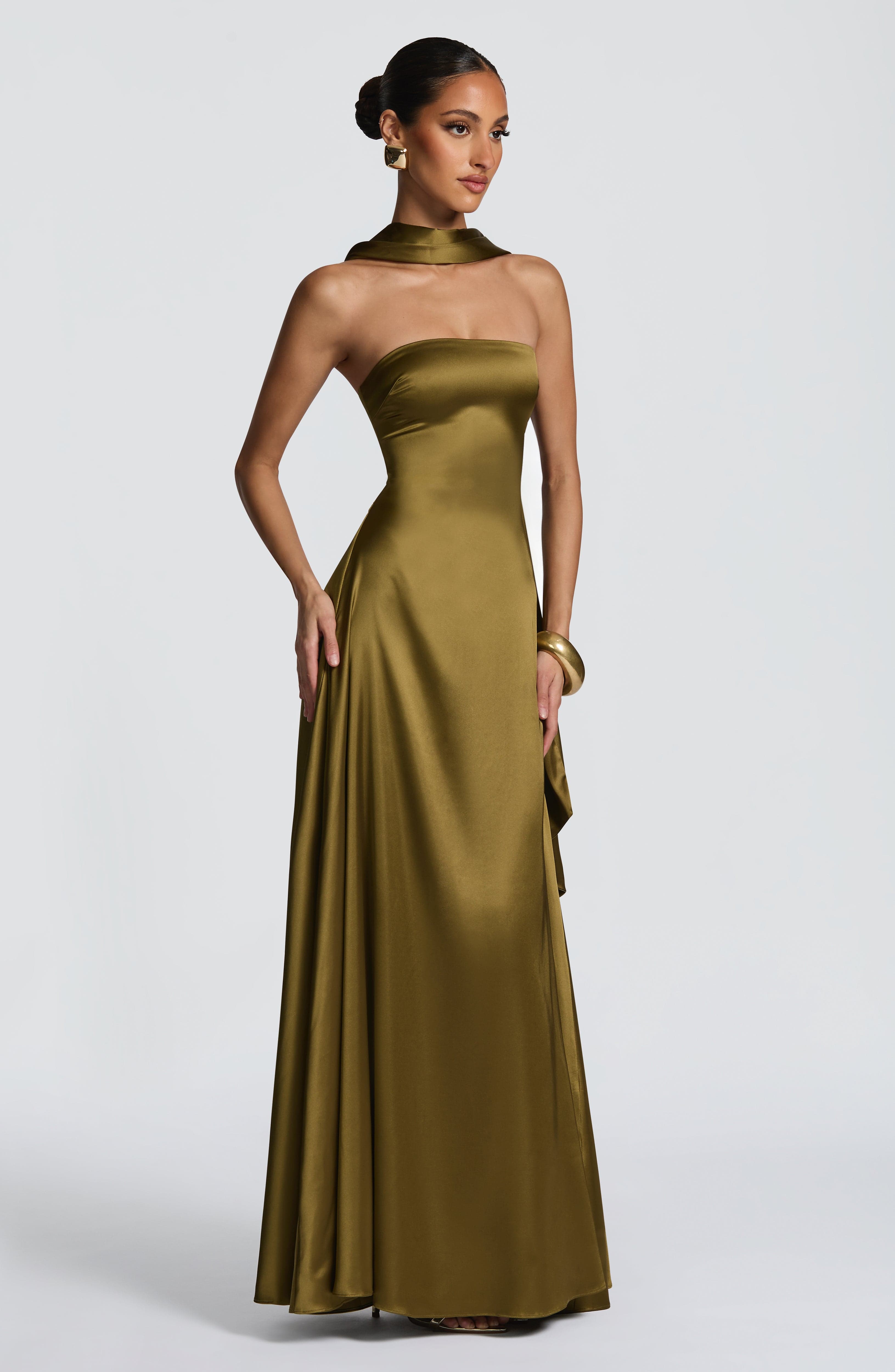 Morven Maxi Dress - Dark Olive Green