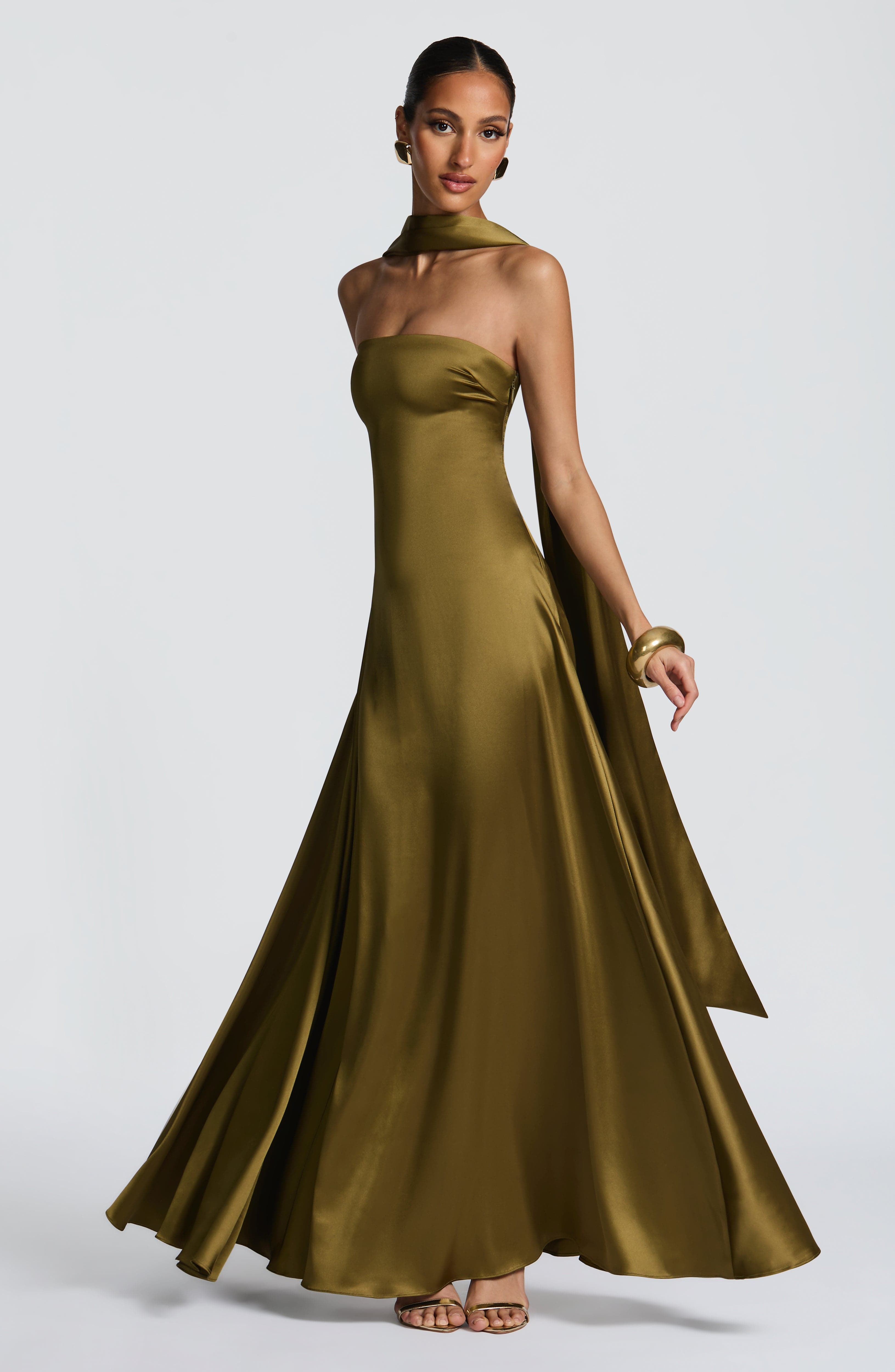 Morven Maxi Dress - Dark Olive Green