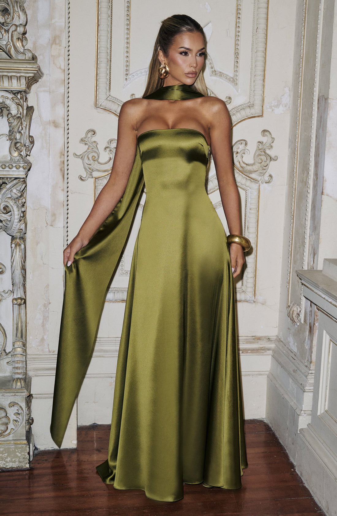 Morven Maxi Dress - Dark Olive Green