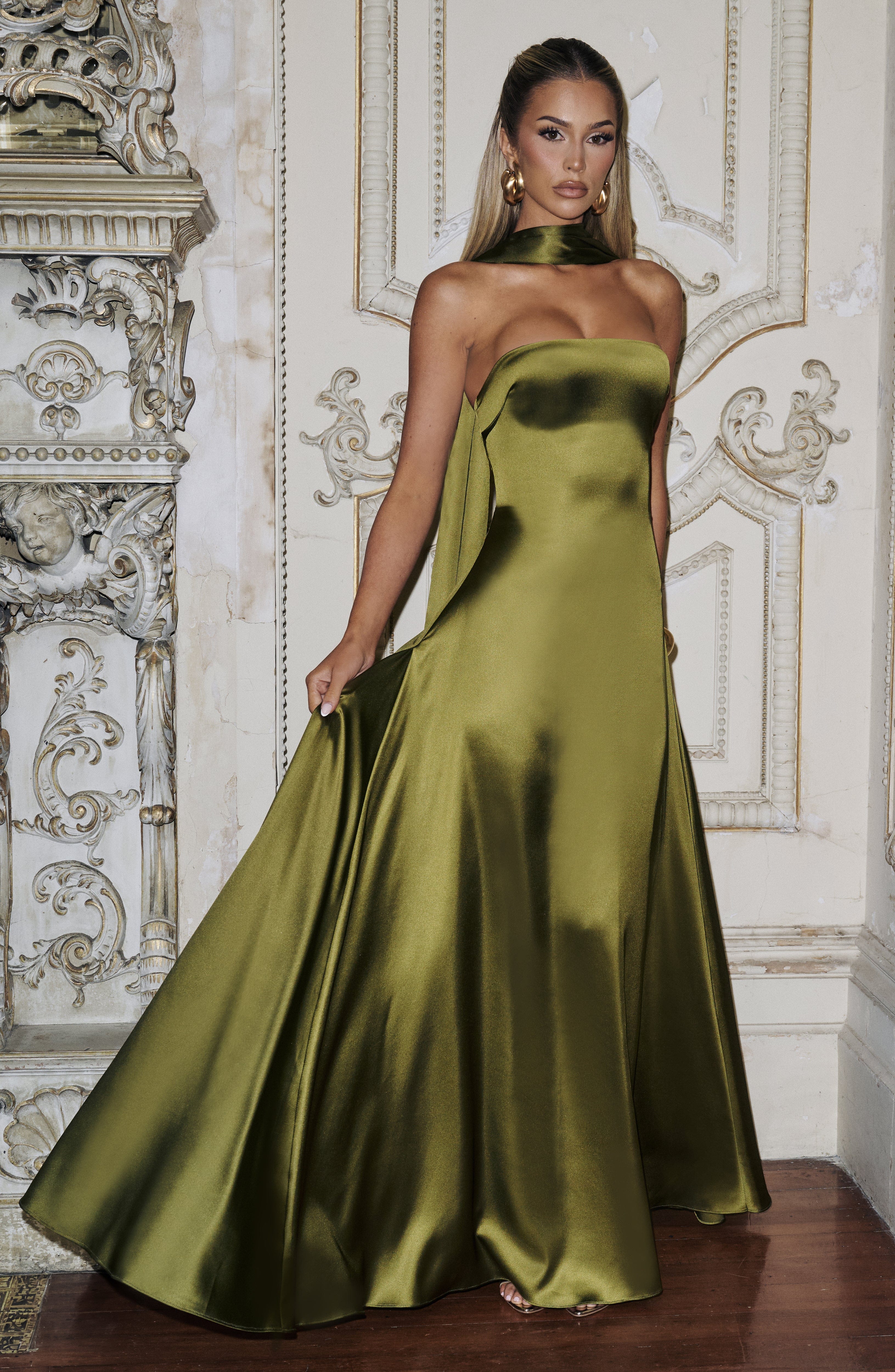 Morven Maxi Dress - Dark Olive Green