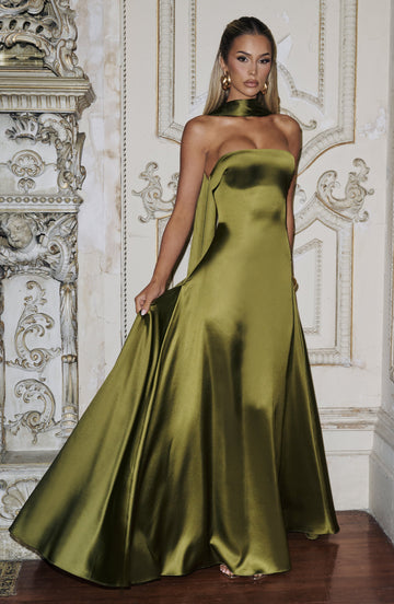 Morven Maxi Dress - Dark Olive Green