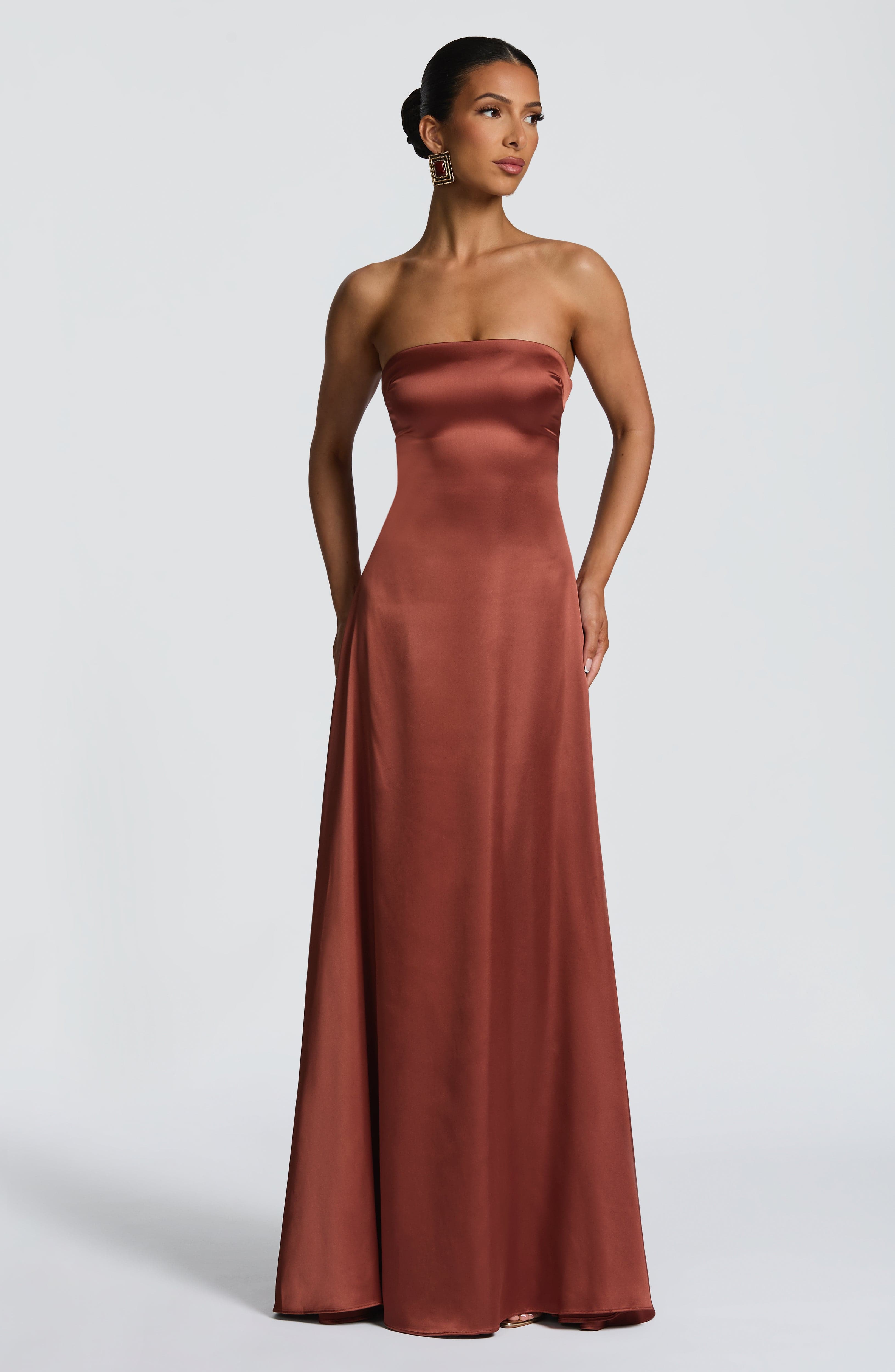 Morven Maxi Elbise - Pas Rengi