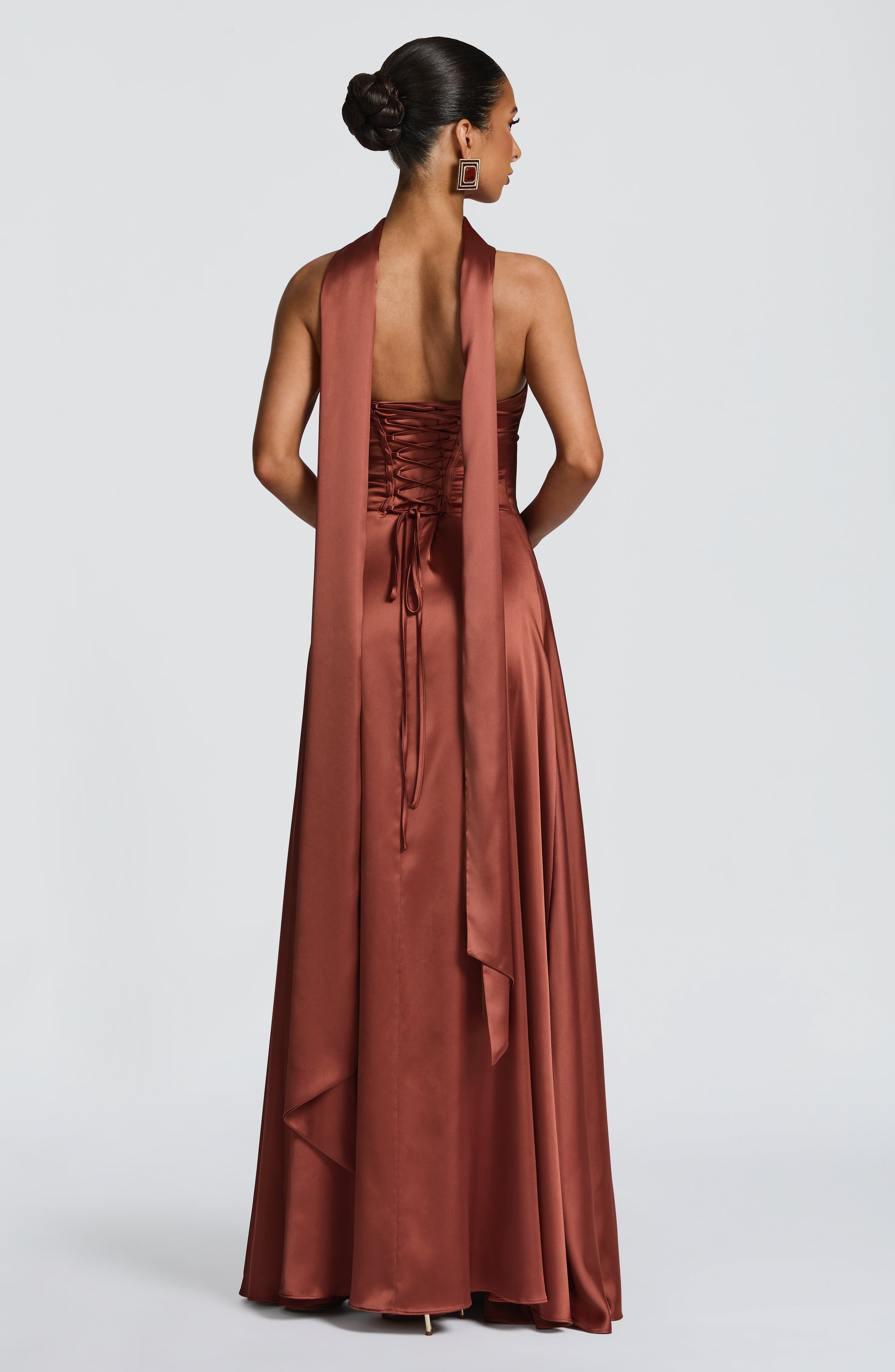 Morven Maxi Elbise - Pas Rengi
