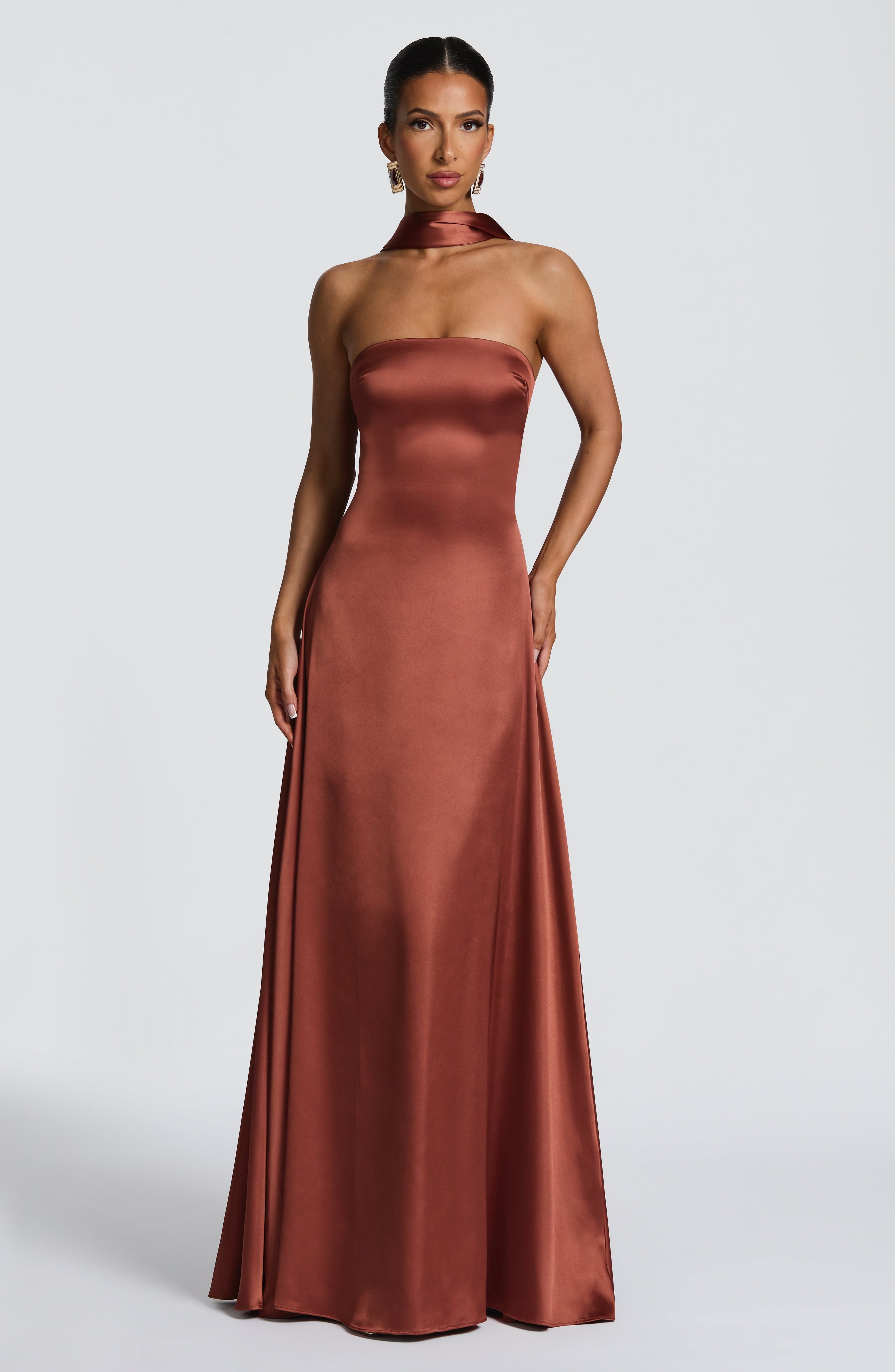 Morven Maxi Elbise - Pas Rengi