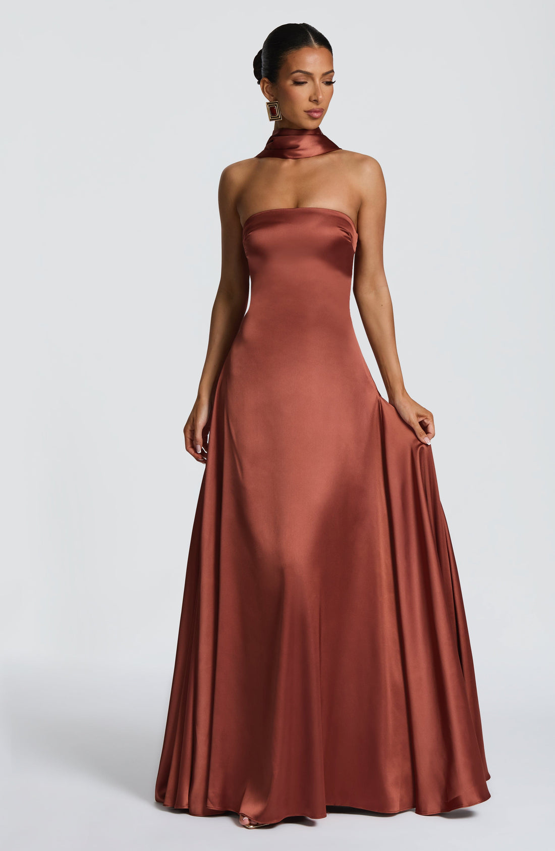 Morven Maxi Dress - Rust Color