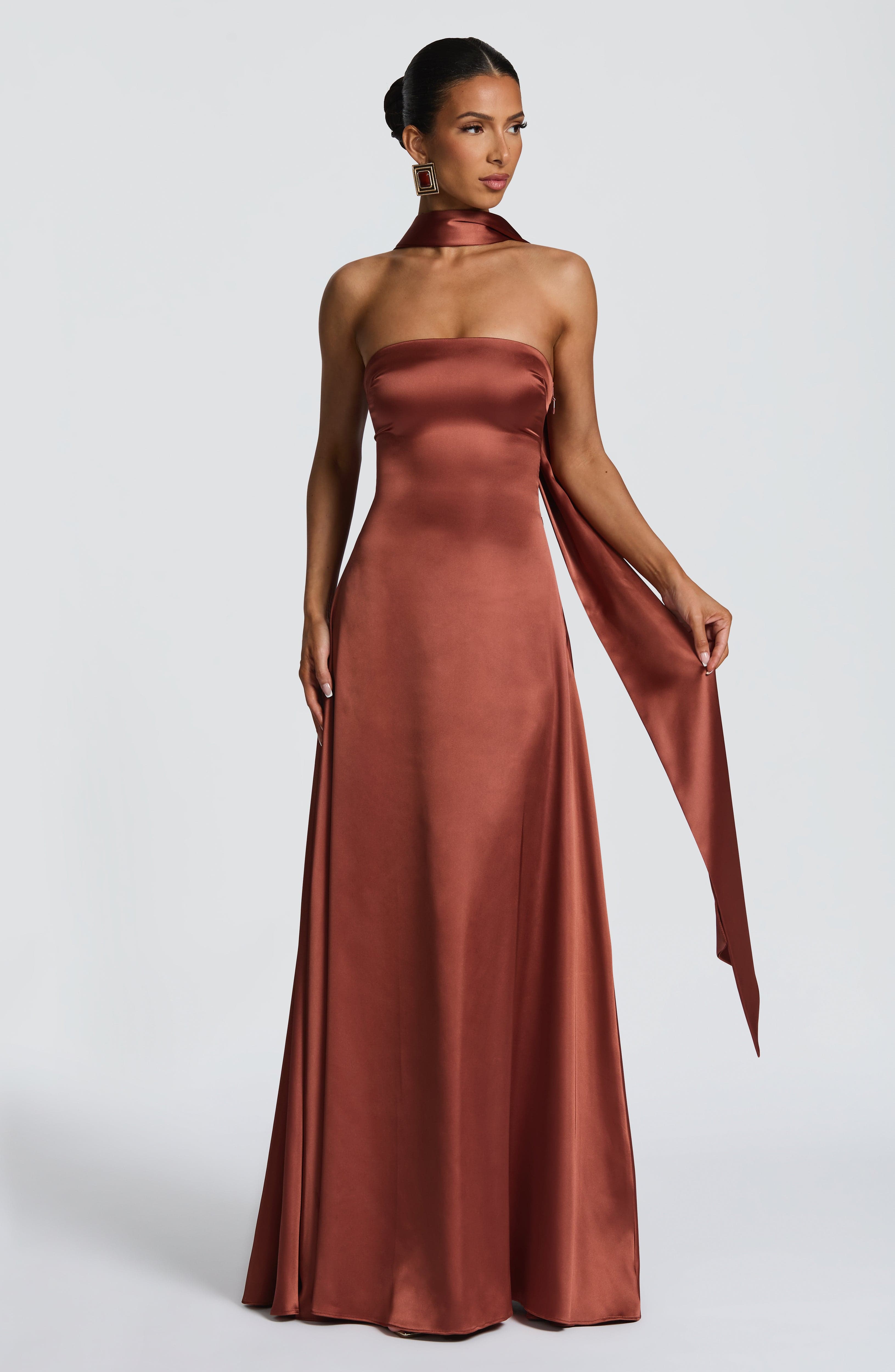 Morven Maxi Elbise - Pas Rengi