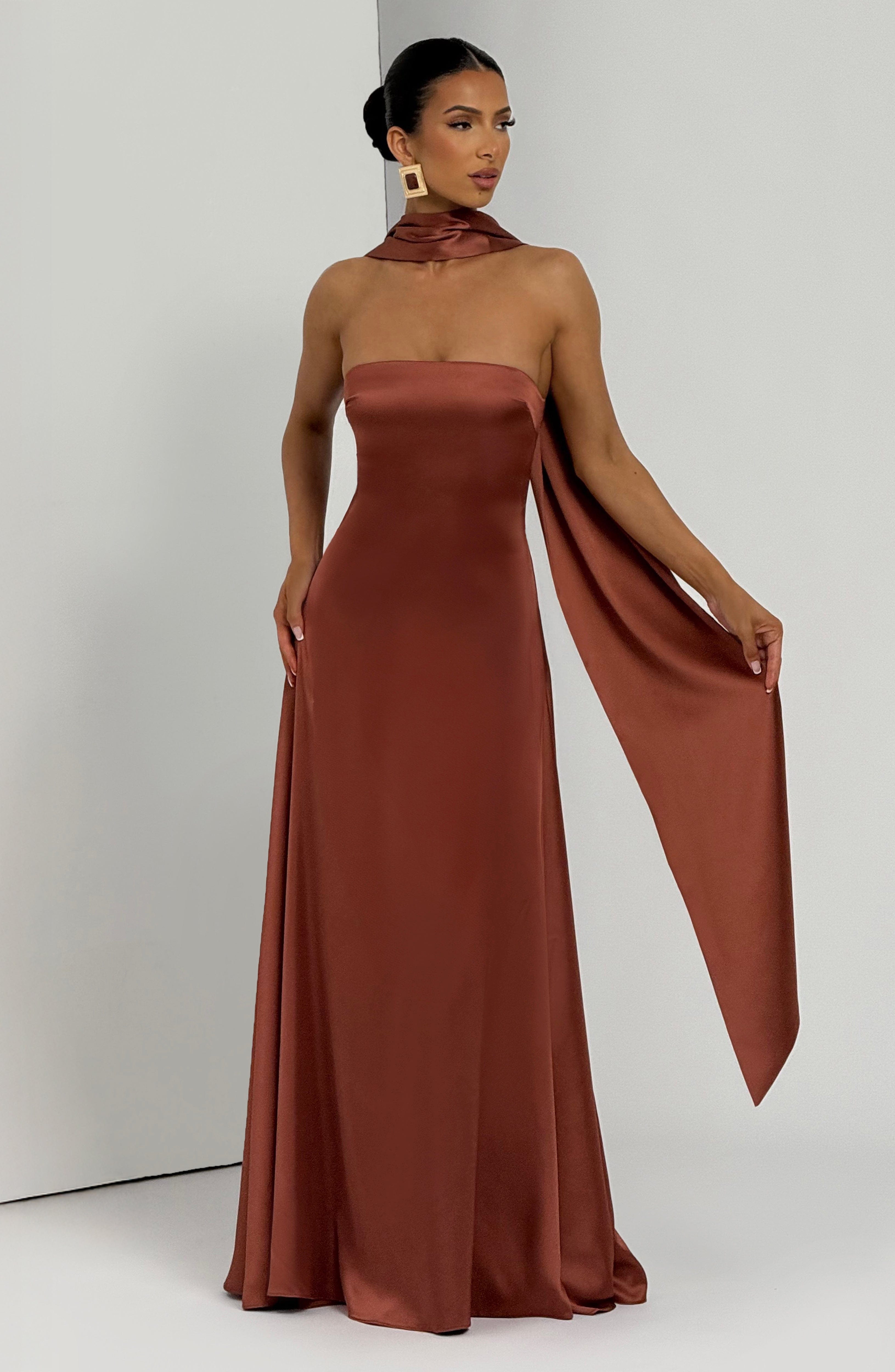 Morven Maxi Elbise - Pas Rengi