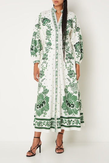 Nalin Printed Long Blouse Dress
