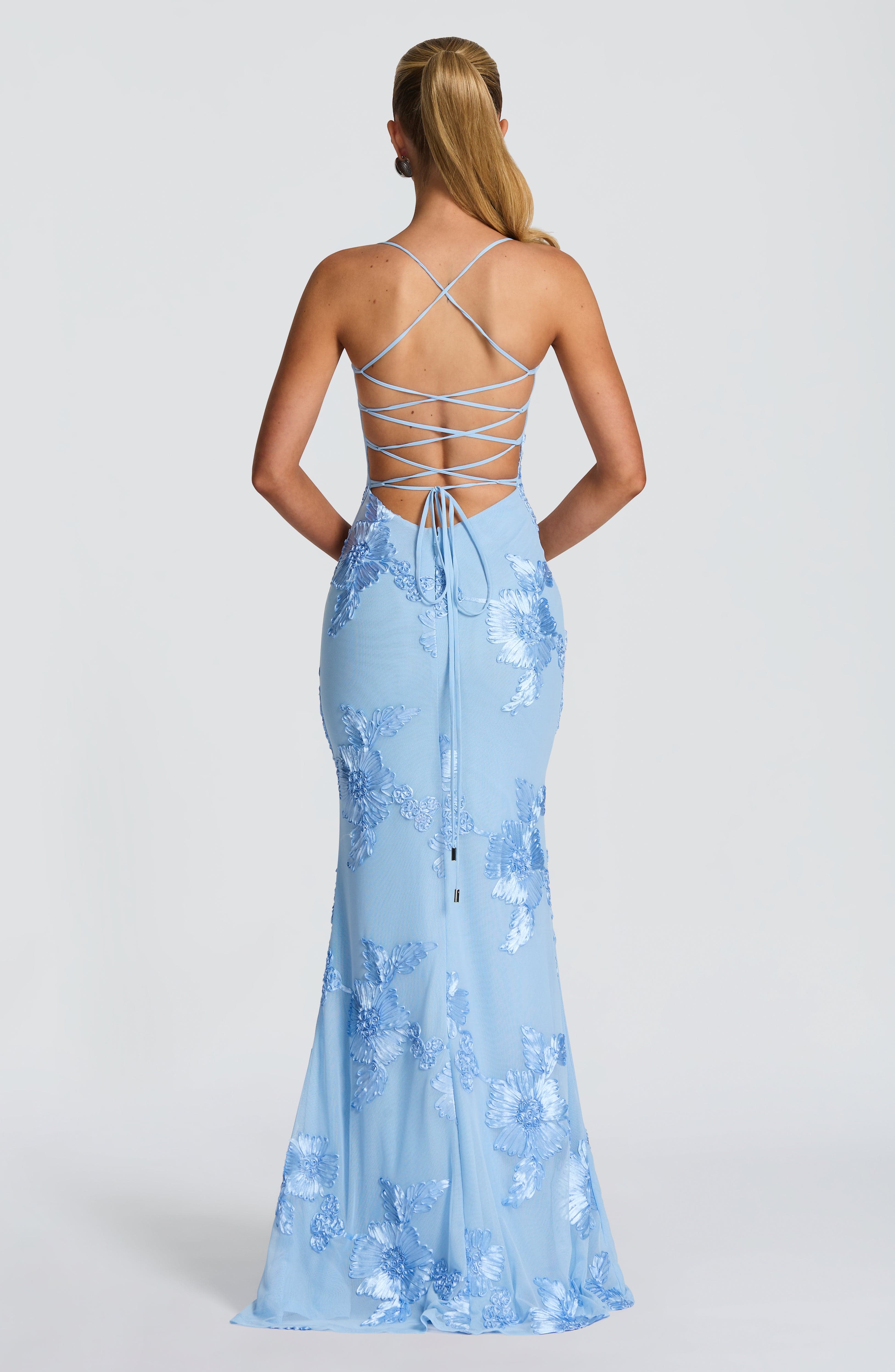 Nefertiti Maxikleid - Gletscherblau