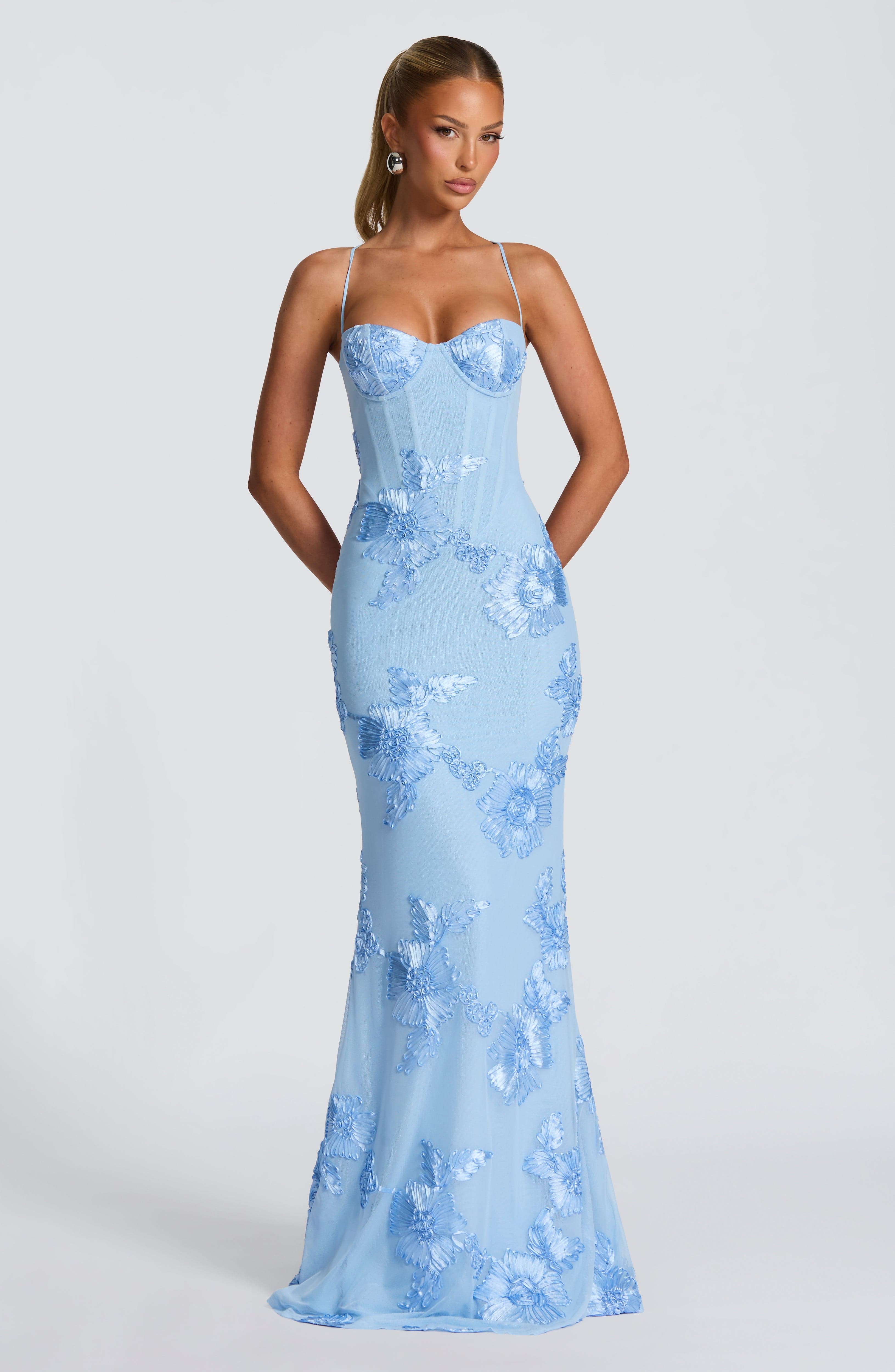 Nefertiti Maxikleid - Gletscherblau