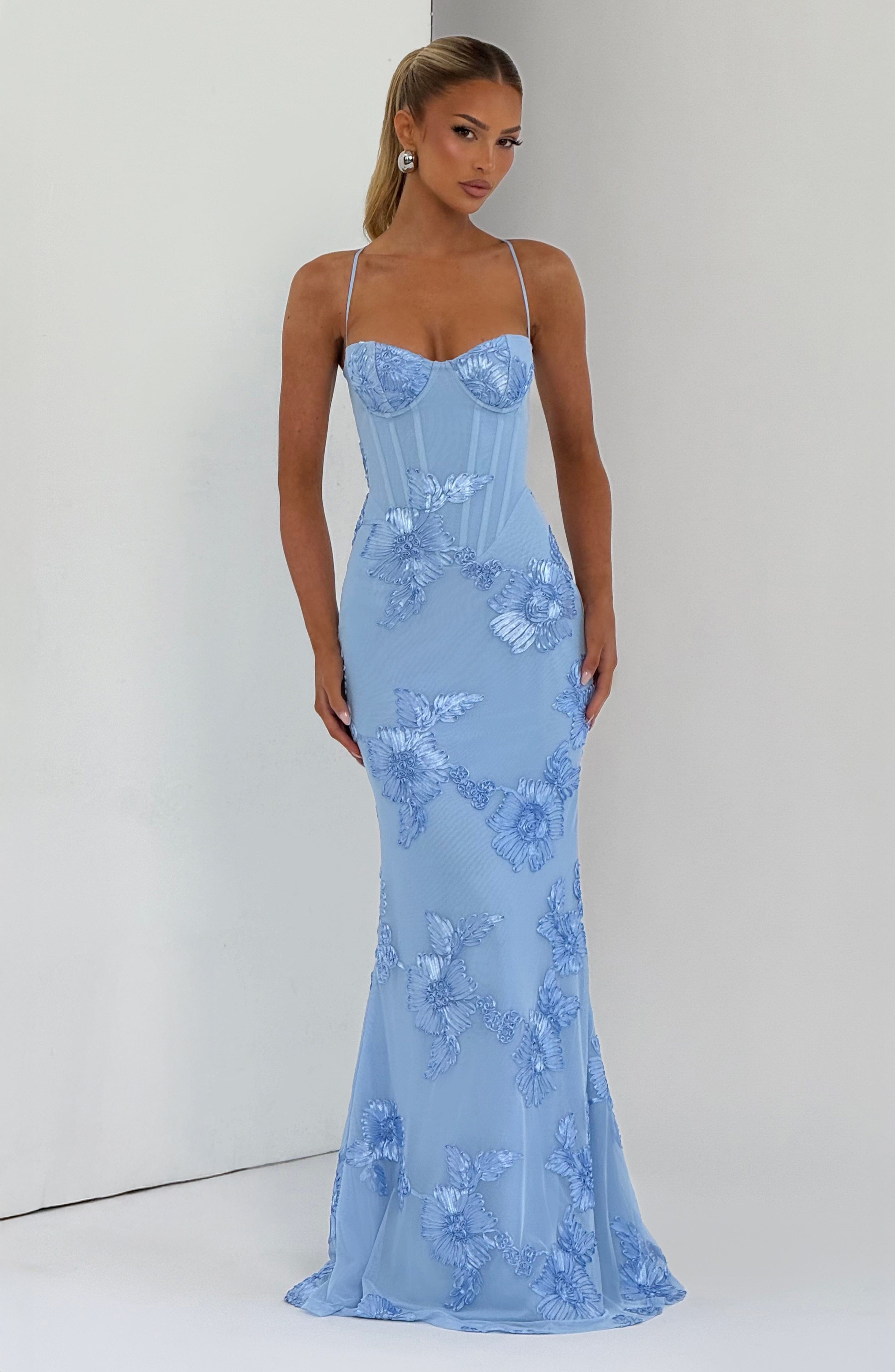 Nefertiti Maxikleid - Gletscherblau