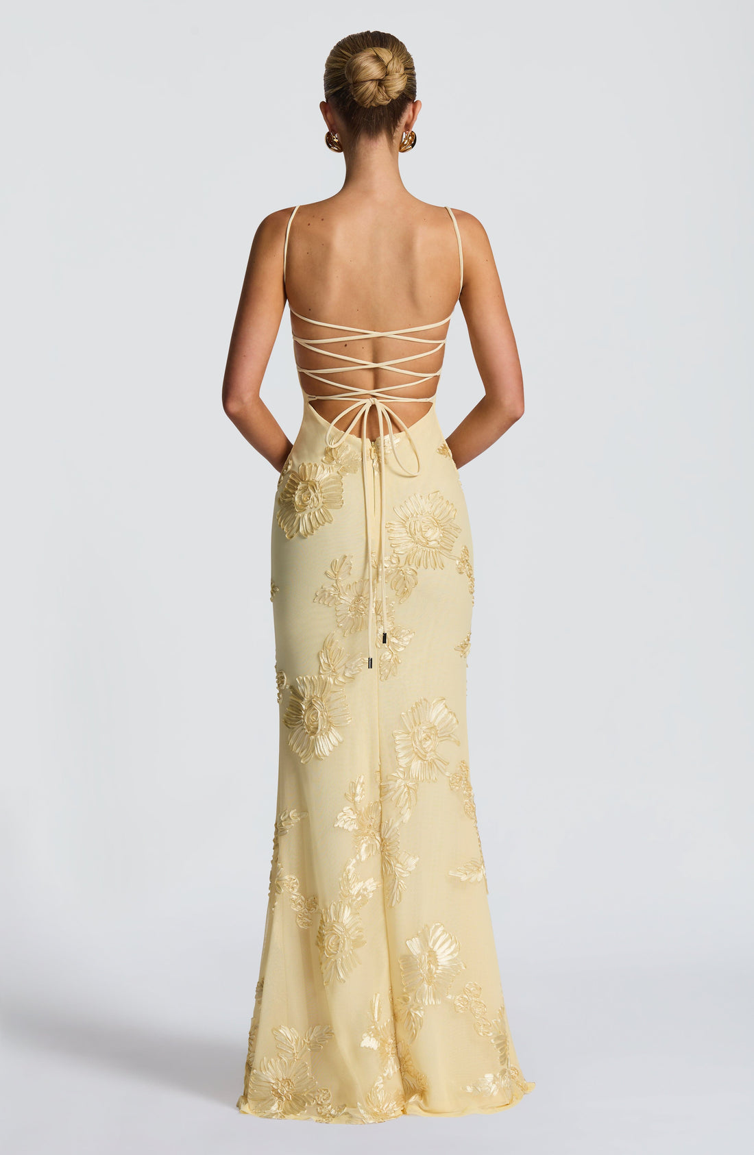 Nefertiti Maxi Elbise - Limon Sarısı