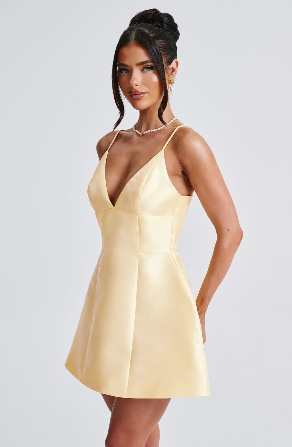 Nicole Mini Elbise - Sarı