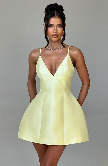 Nicole Mini Elbise - Sarı