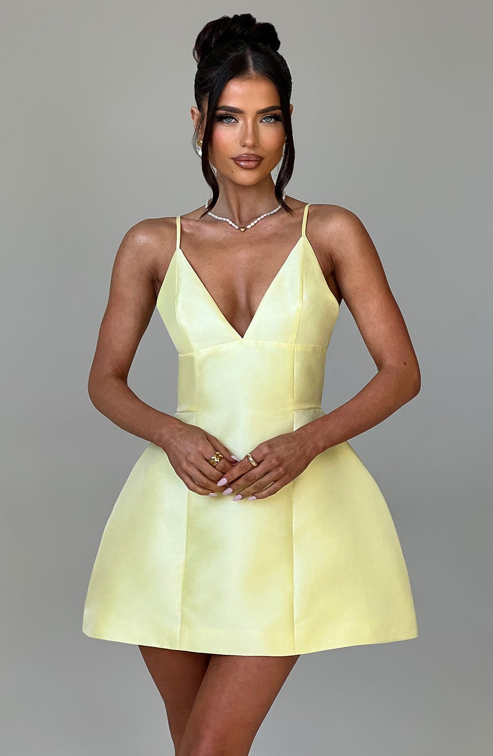 Nicole Mini Elbise - Sarı
