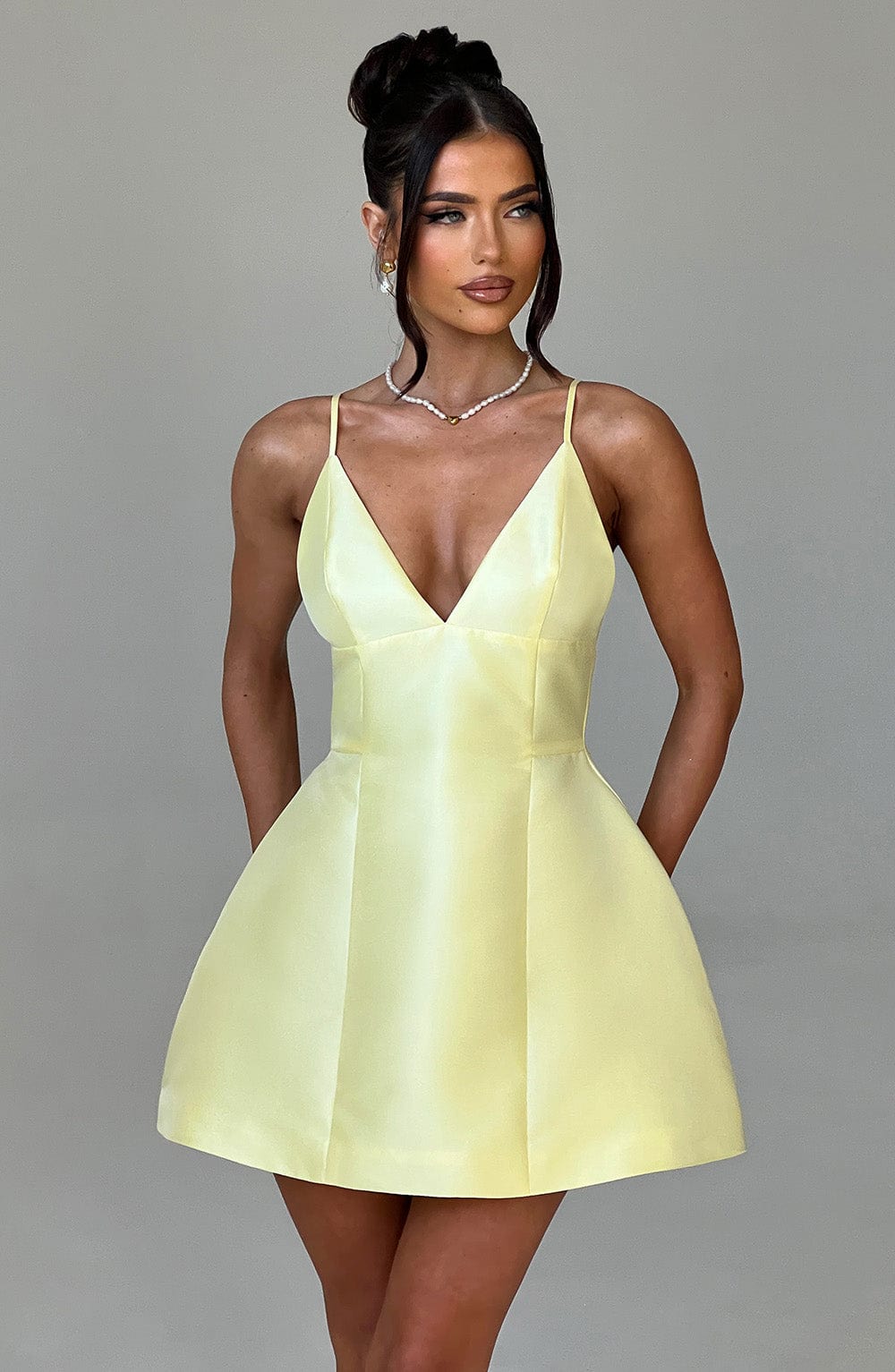 Nicole Mini Elbise - Sarı
