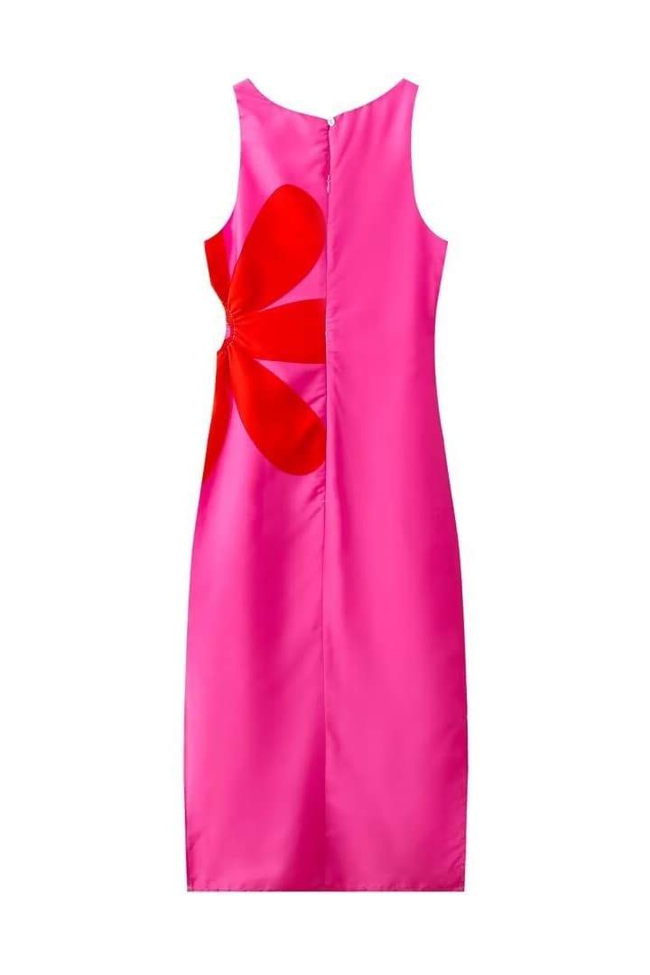 Ophelia Midikleid mit Blumenmuster und Cut-outs