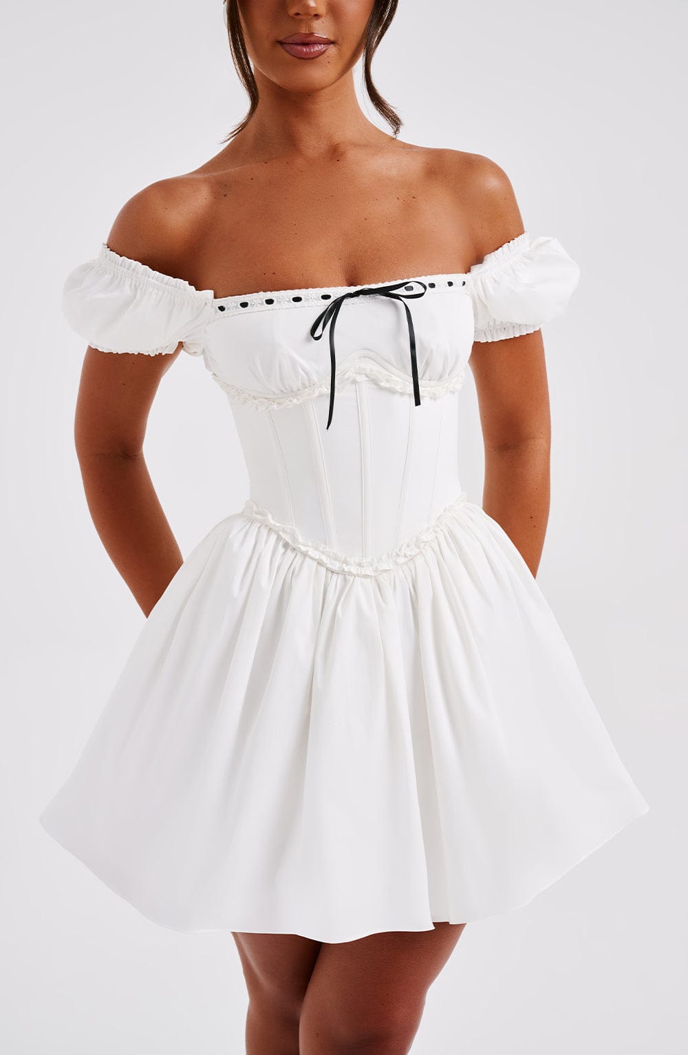 penelope mini dress white Penelope Lace Dress: White Mini Dress for Wedding After-Party