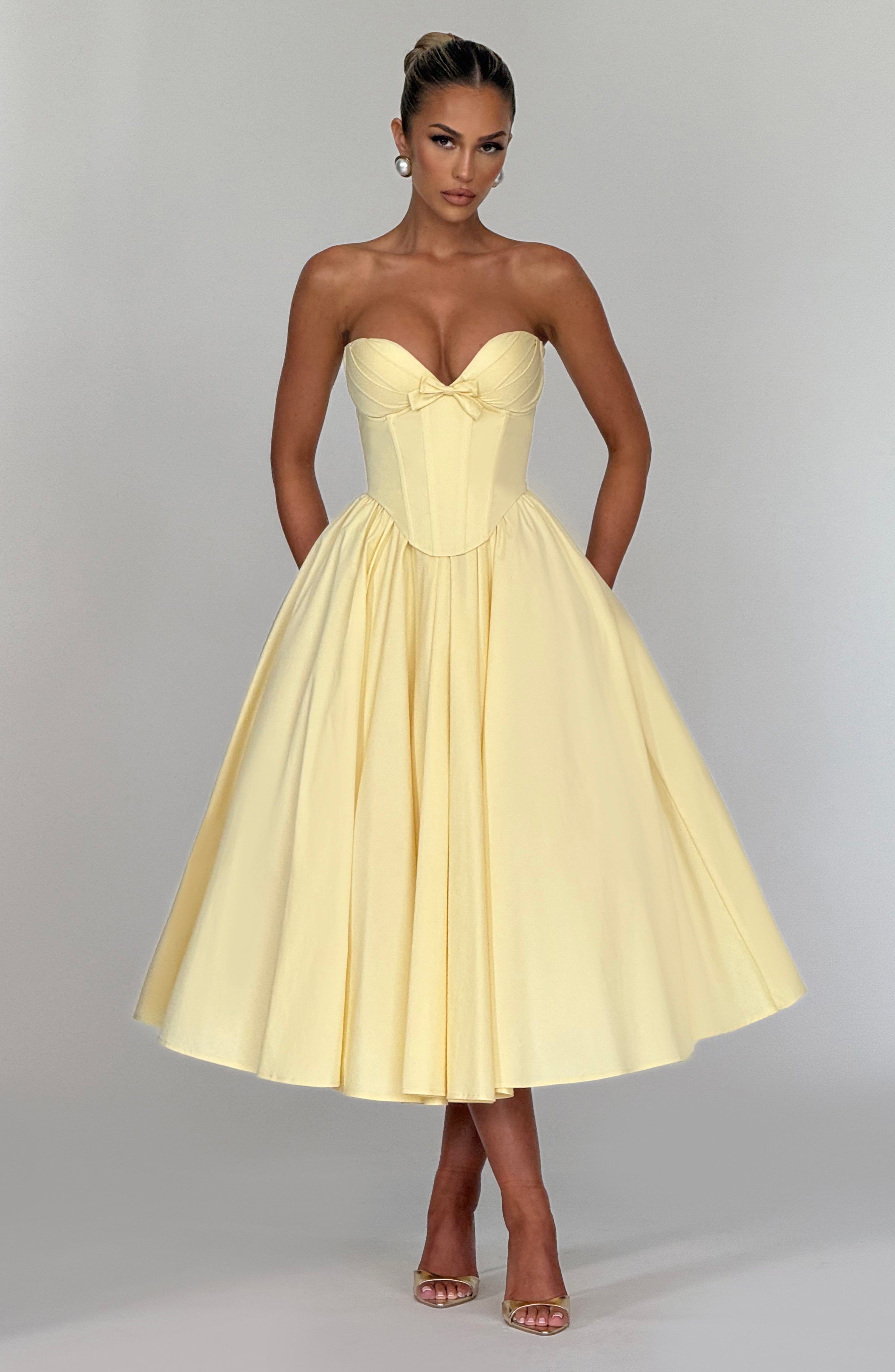 Prim Midi Elbise - Limon