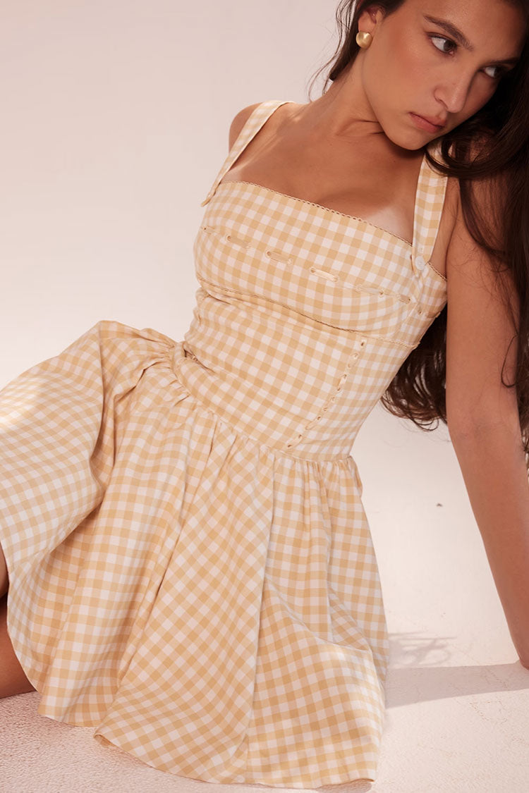 Retro Contrast Flare Mini Dress