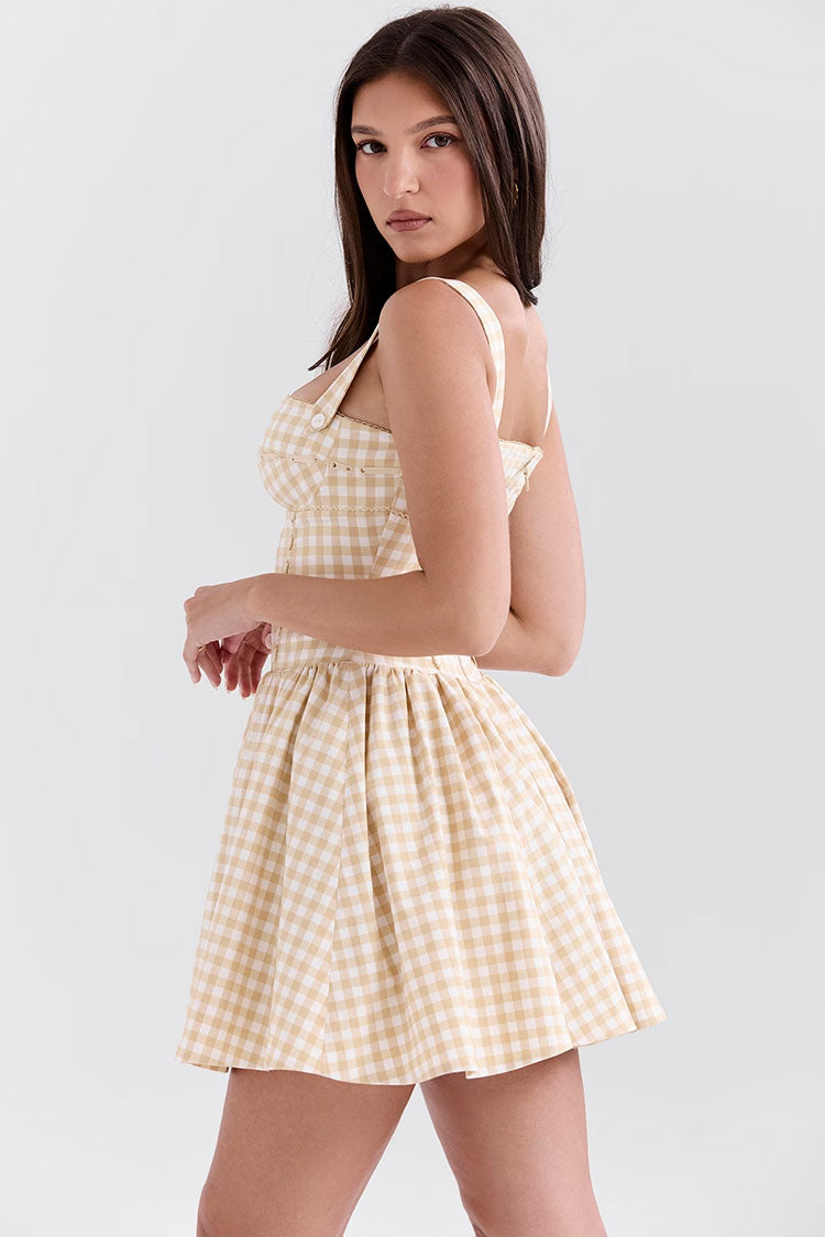 Retro Contrast Flare Mini Dress