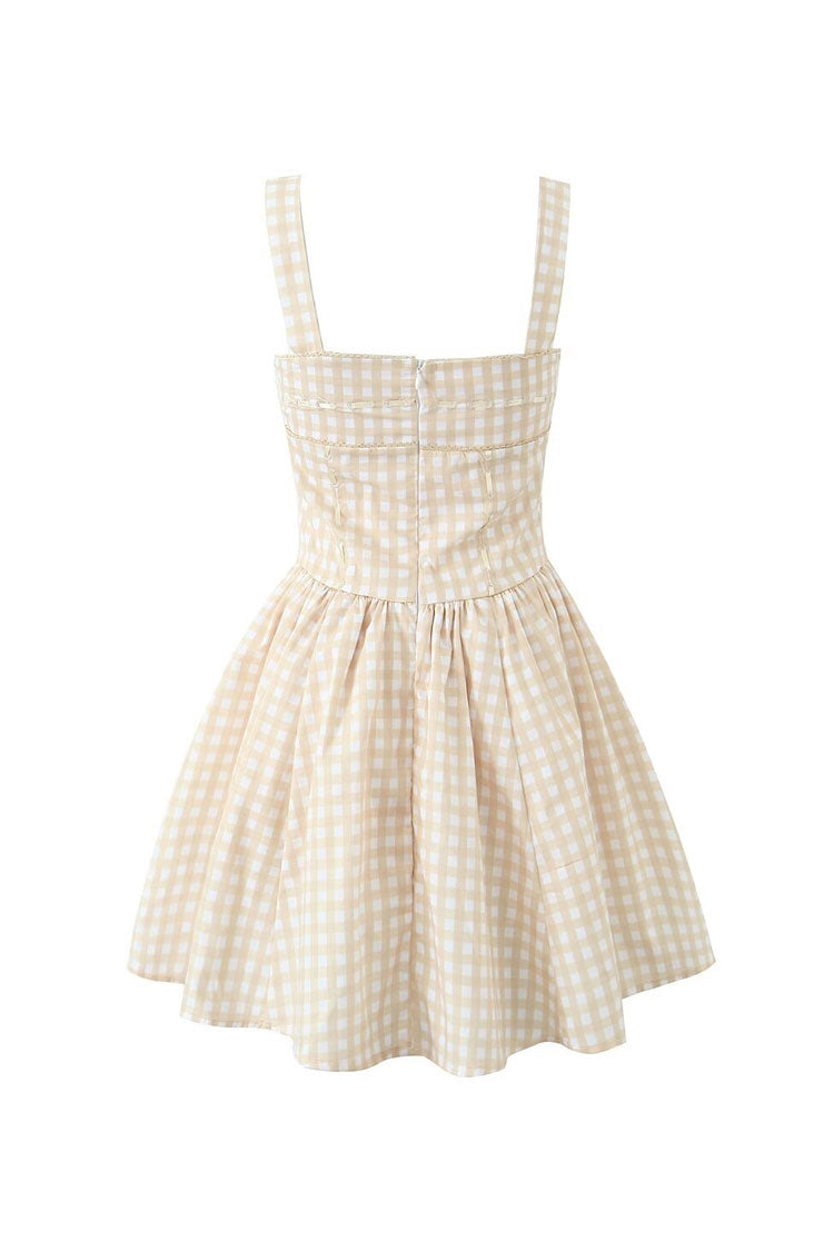 Retro Contrast Flare Mini Dress
