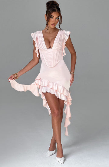 Rosalie Mini Elbise - Pembe